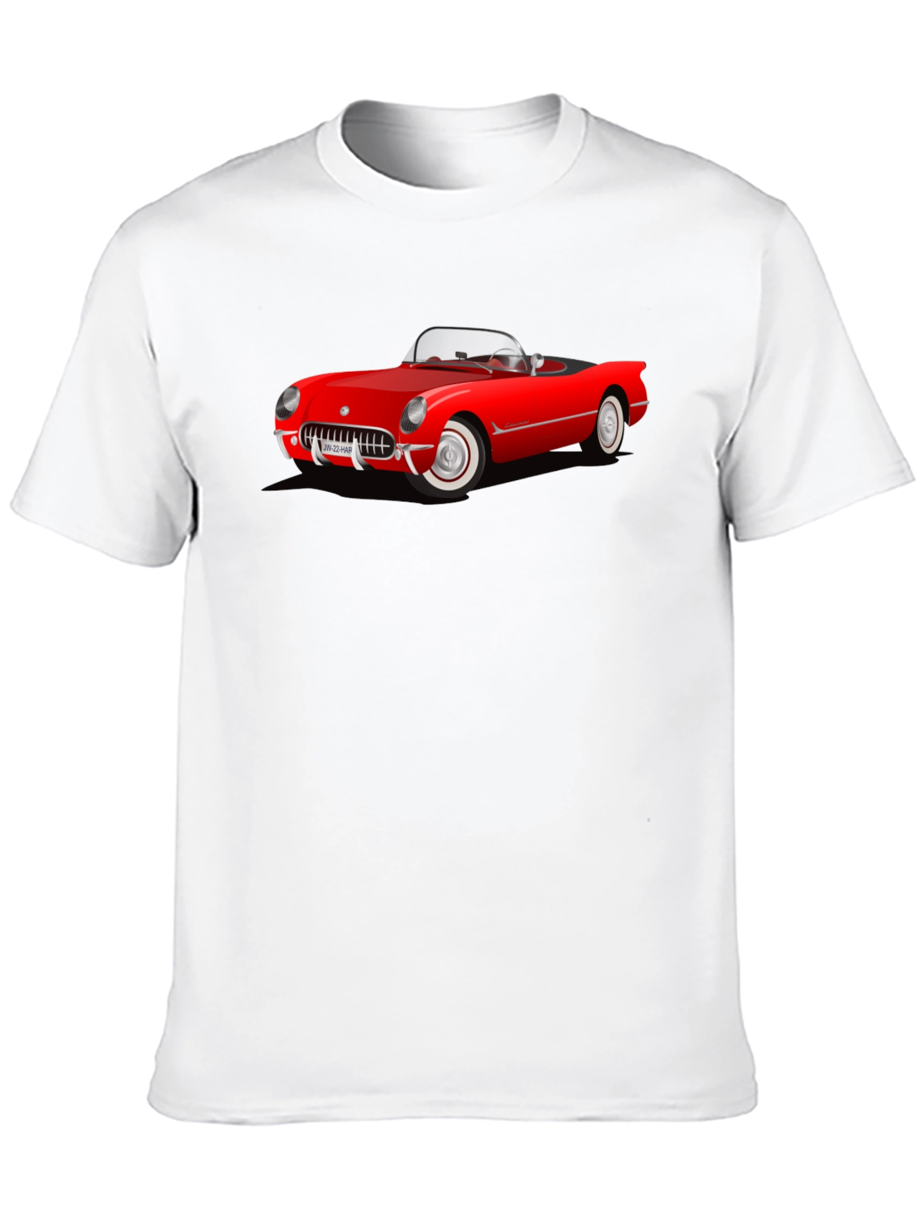 Black Red Classic Car Graphic T-Shirt view 10