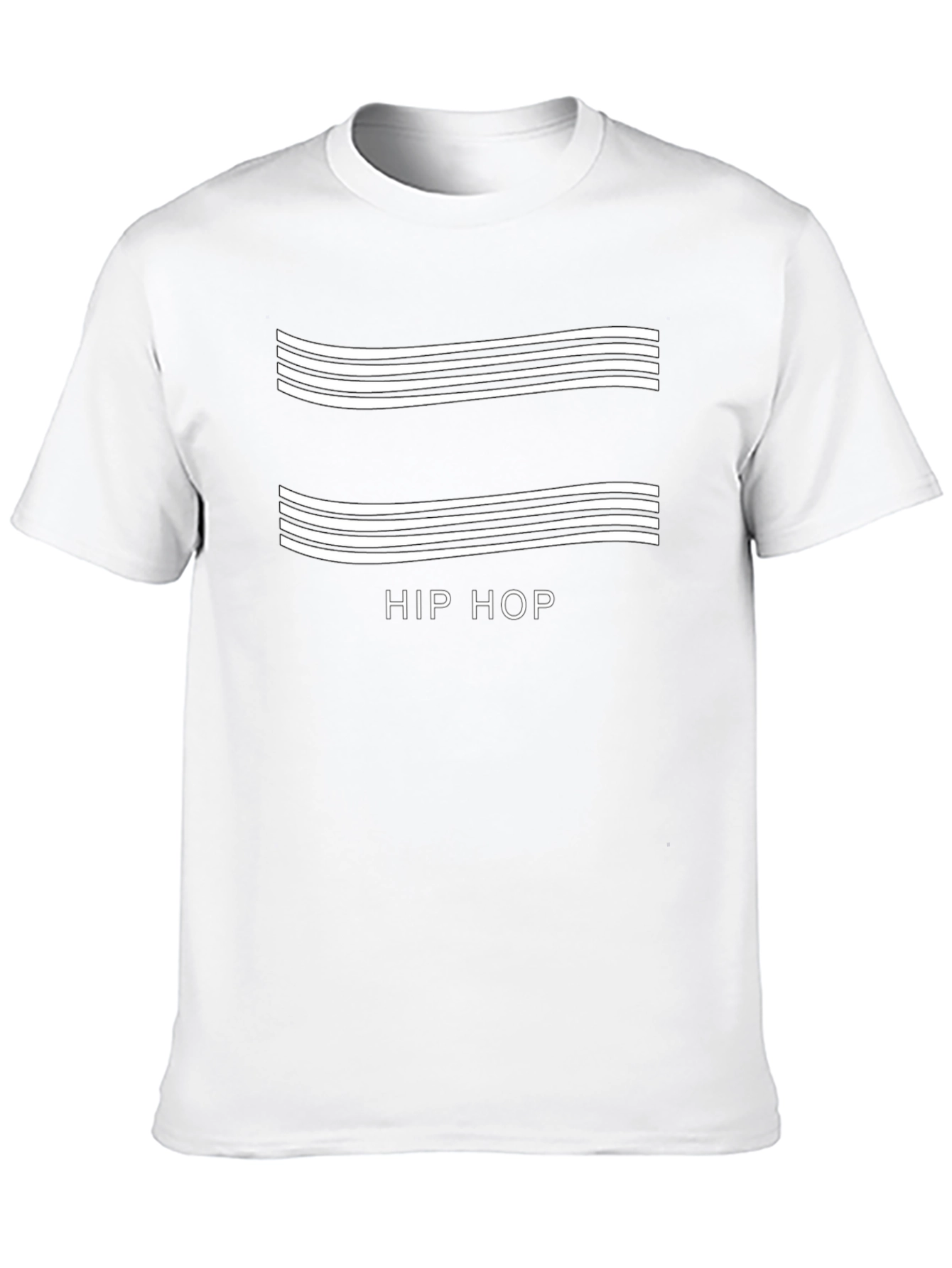 Black Hip Hop Graphic Tee - Black Cotton T-Shirt view 10