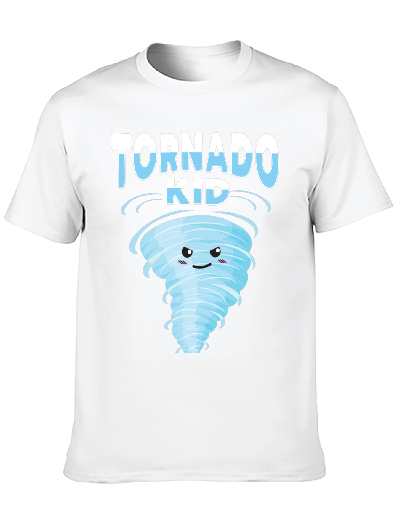 Black Tornado Kid Graphic T-Shirt - Weather Cartoon Tee view 10