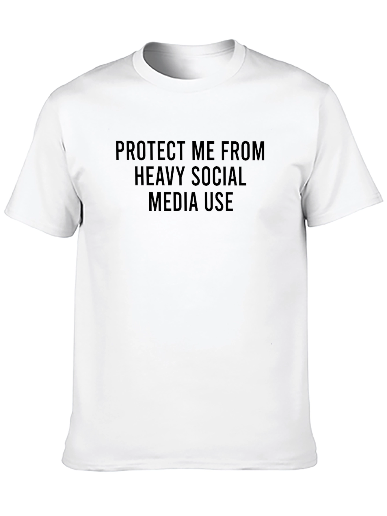 Black Protect Me From Social Media T-Shirt view 10
