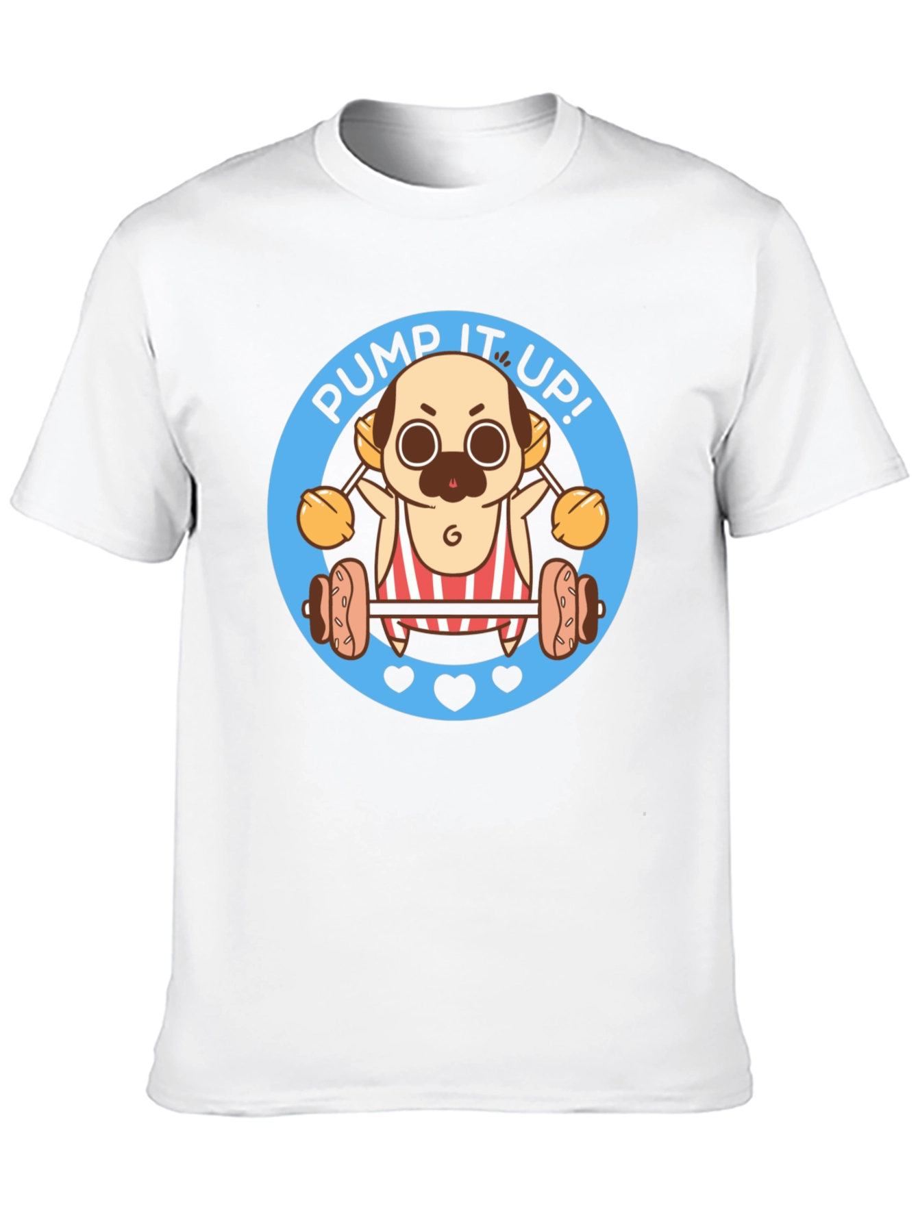 Black Pump It Up Pug T-Shirt view 10