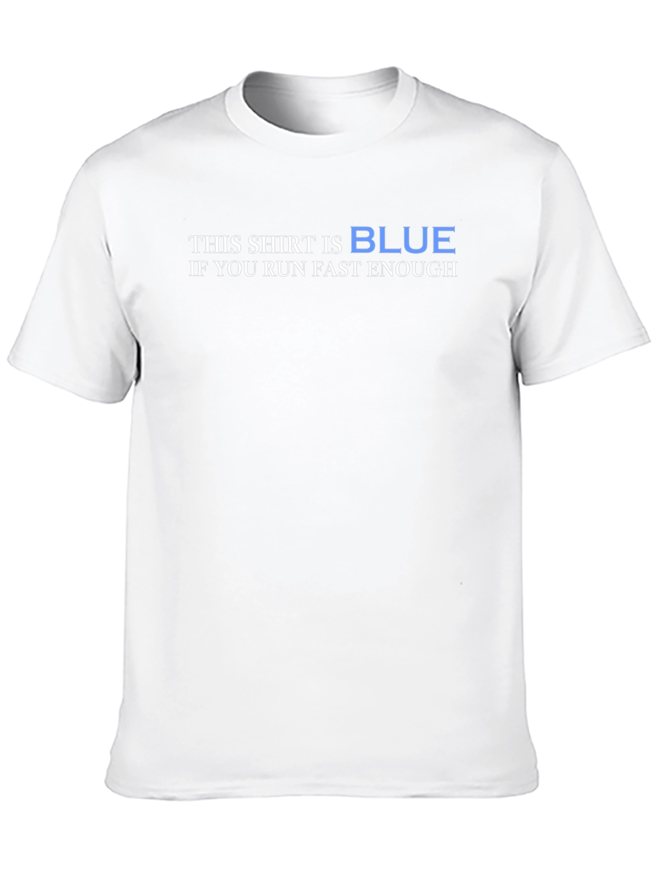 Black Humorous Physics T-Shirt: "This Shirt is Blue" view 10