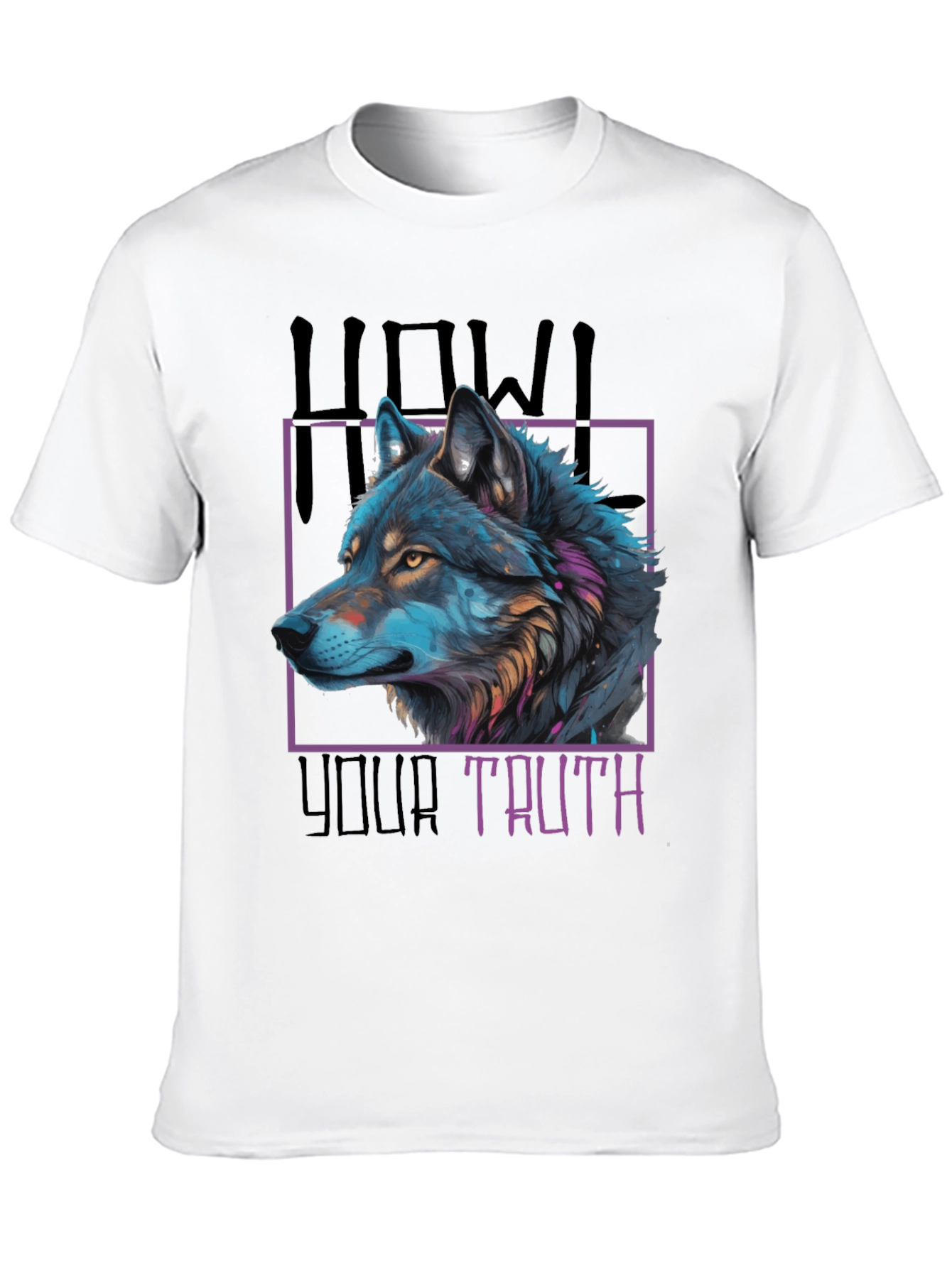 Black Howl Your Truth Wolf Graphic Tee - Black view 10