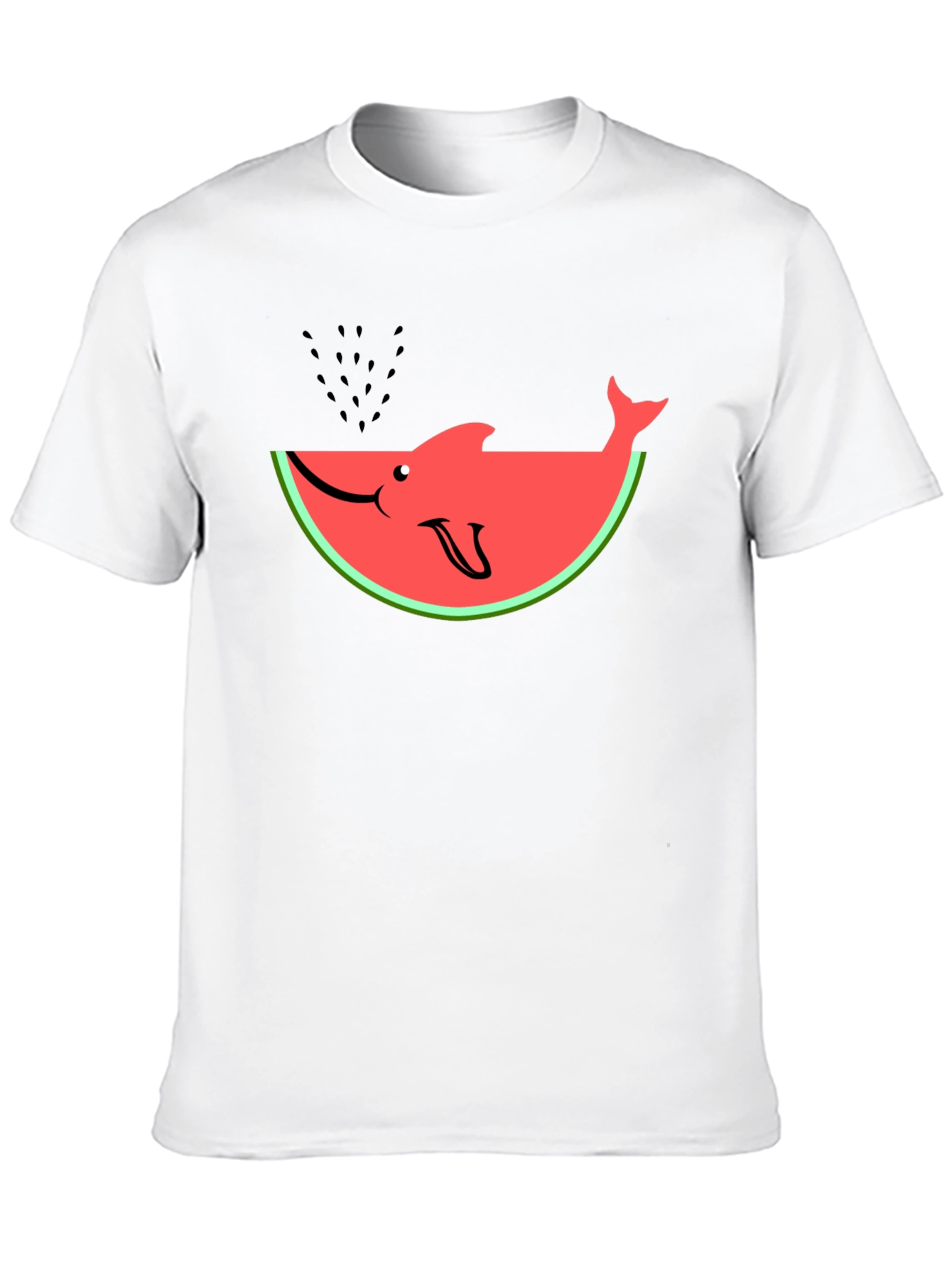 Black Watermelon Shark Graphic Tee - Summer Fun T-Shirt view 10
