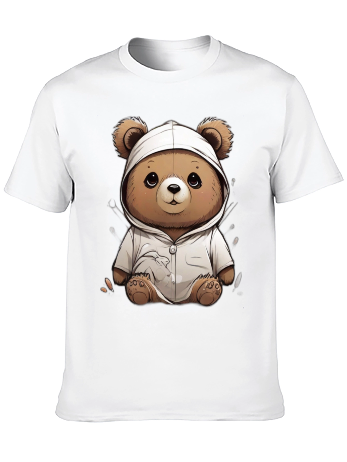 Black Teddy Bear Hoodie T-Shirt - Soft & Stylish view 10