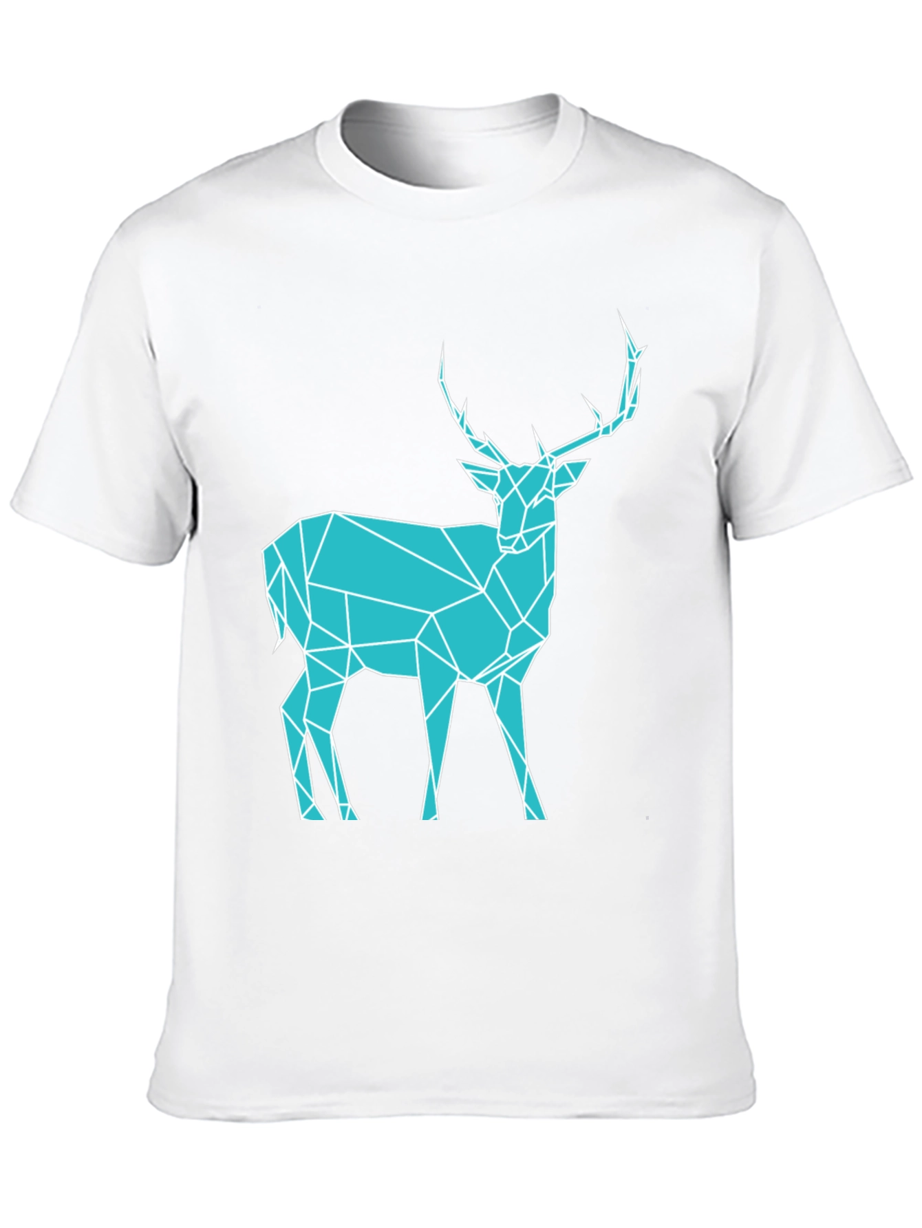 Black Geometric Deer T-Shirt - Modern Graphic Tee view 10