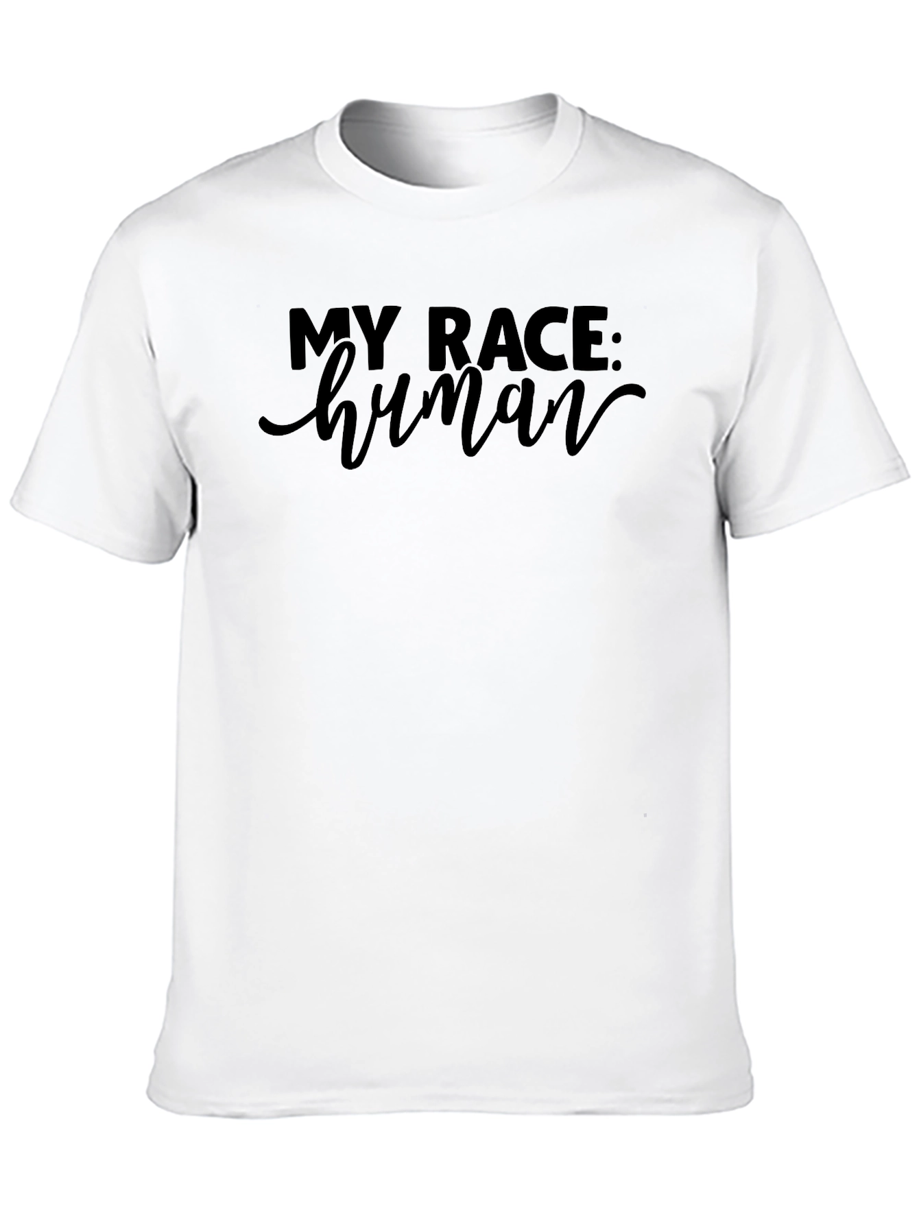 Black My Race: Human Graphic T-Shirt view 10