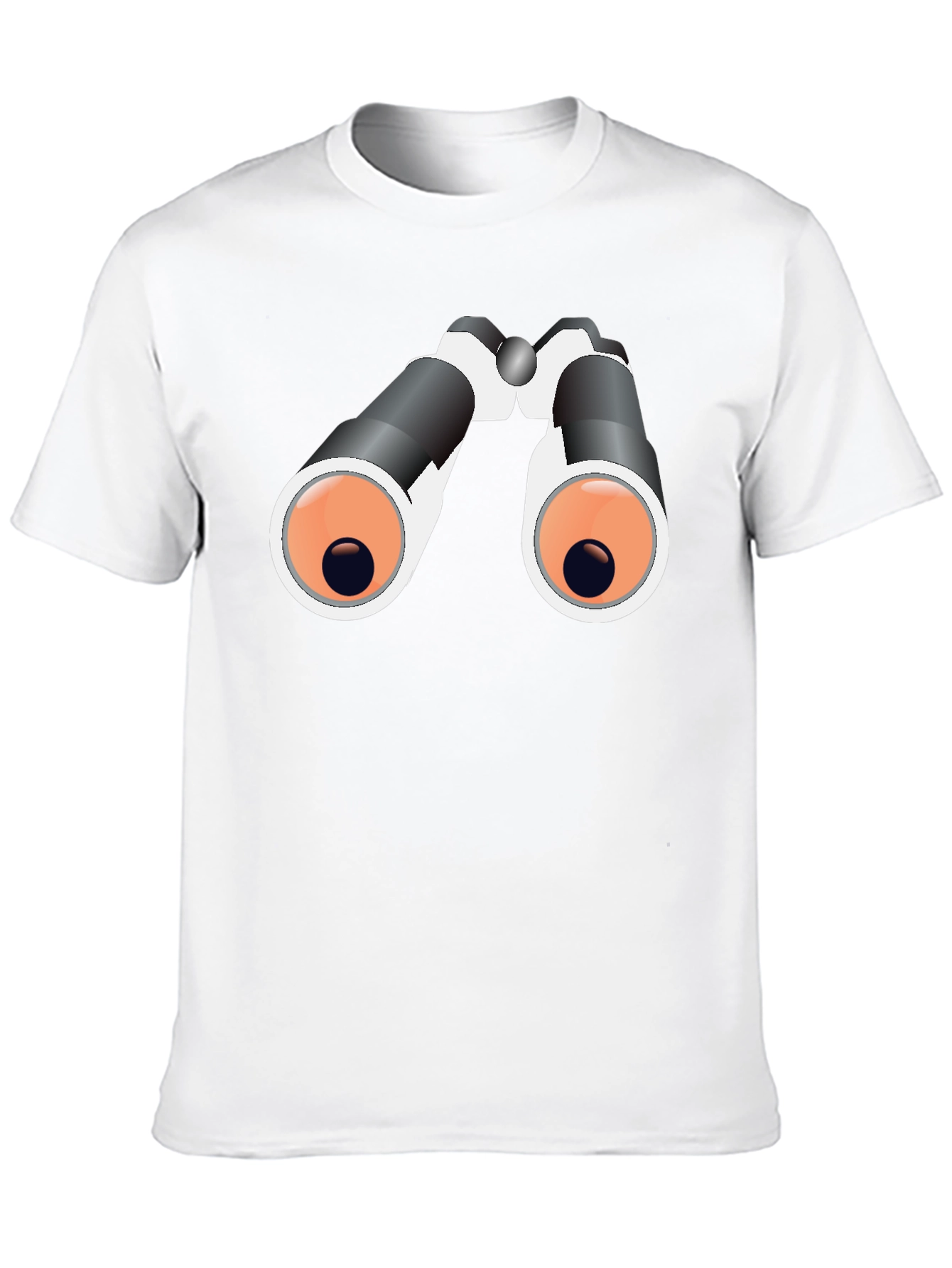 Black Binoculars Graphic Tee - Black Cotton T-Shirt view 10