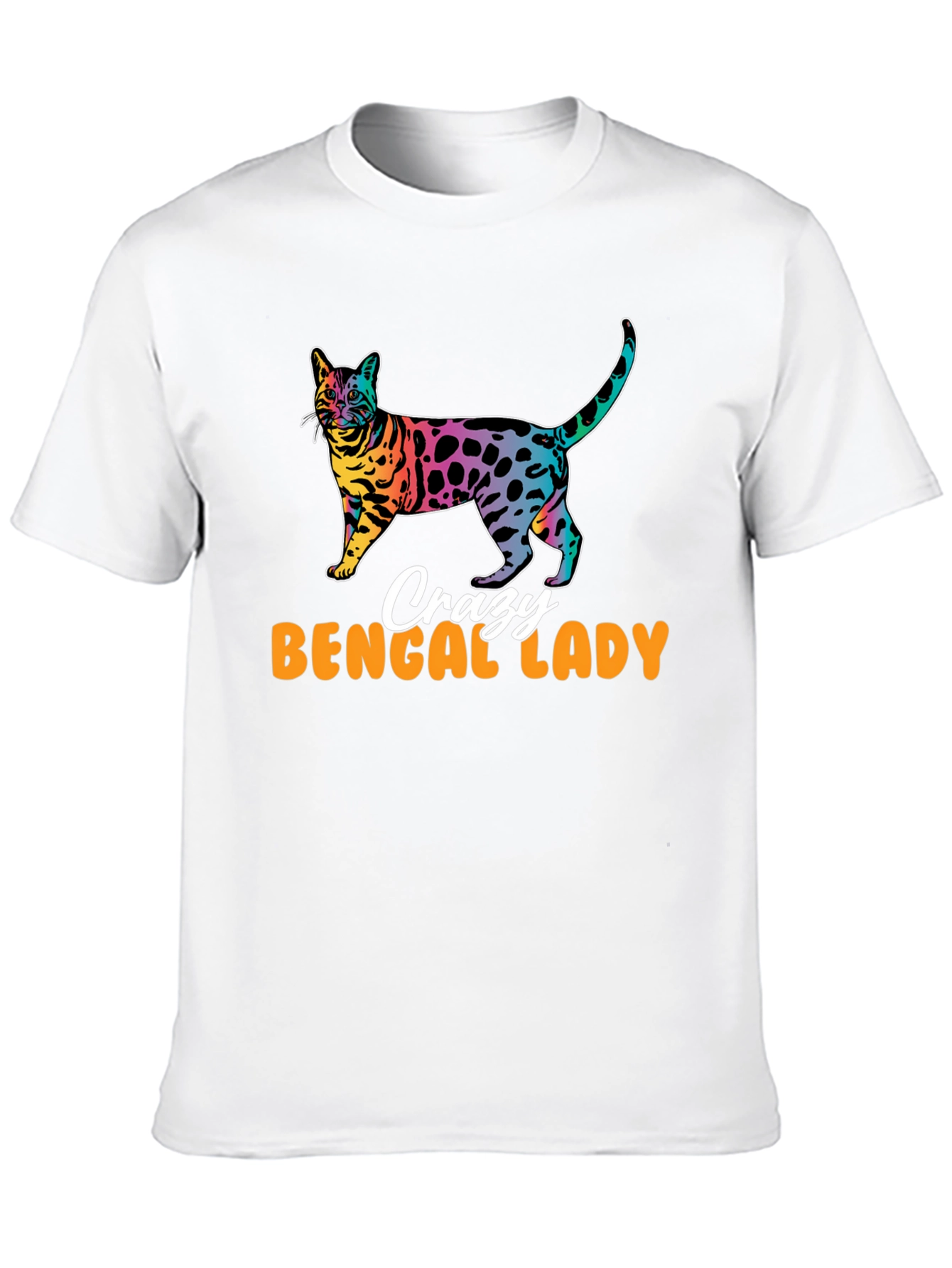 Black Crazy Bengal Lady T-Shirt view 10