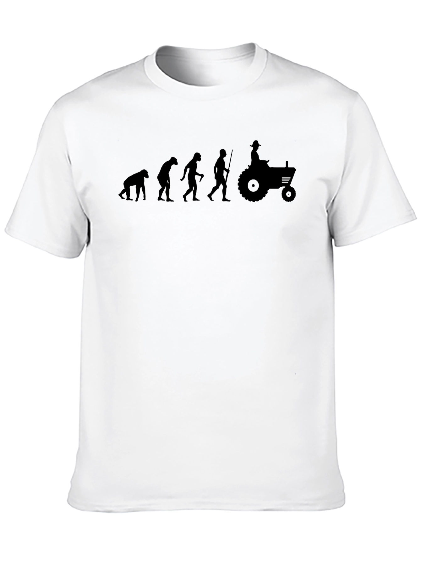 Black Evolution of Farming T-Shirt - Black Graphic Tee view 10