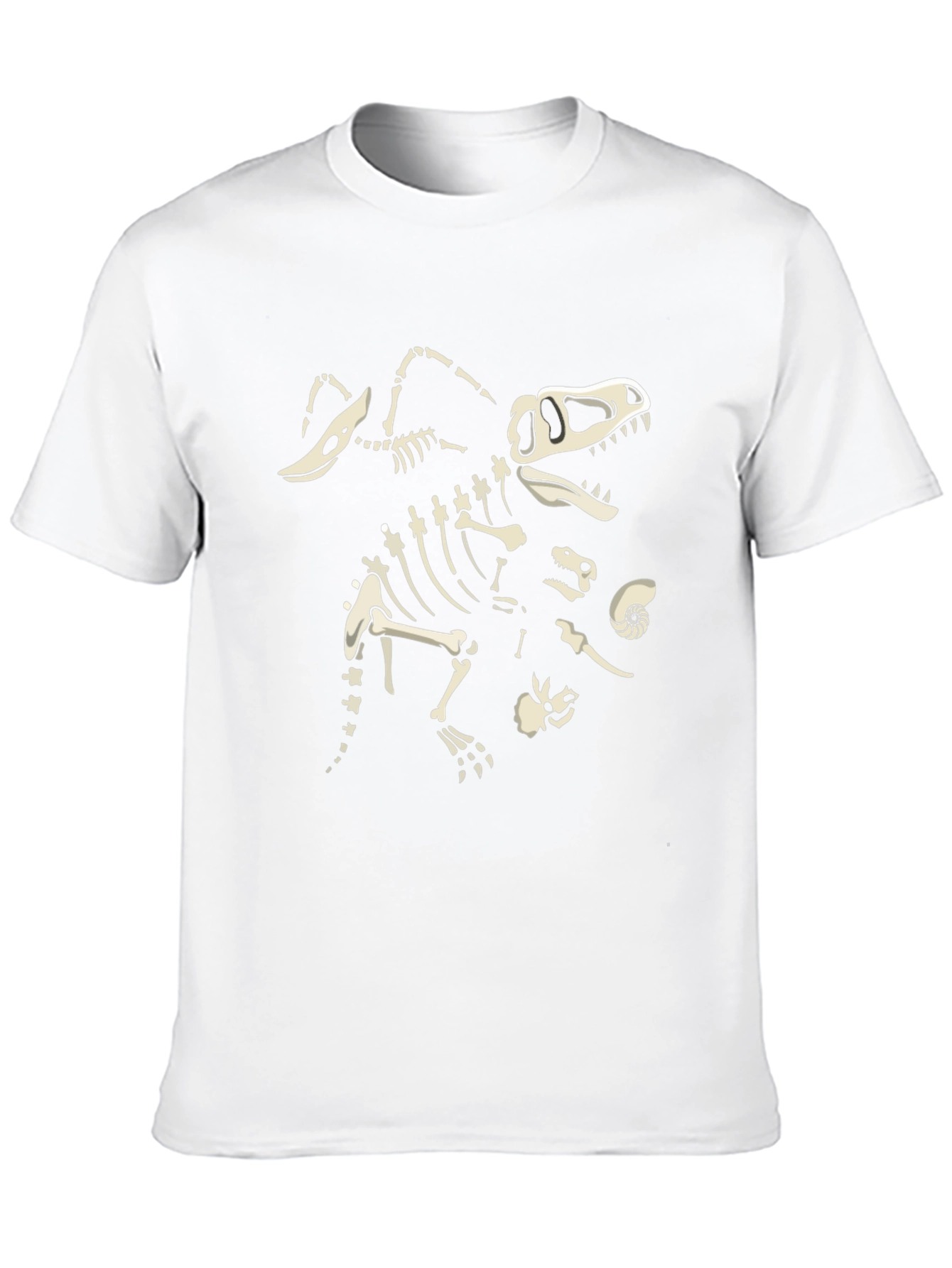 Black Dino Skeleton Black T-Shirt view 10
