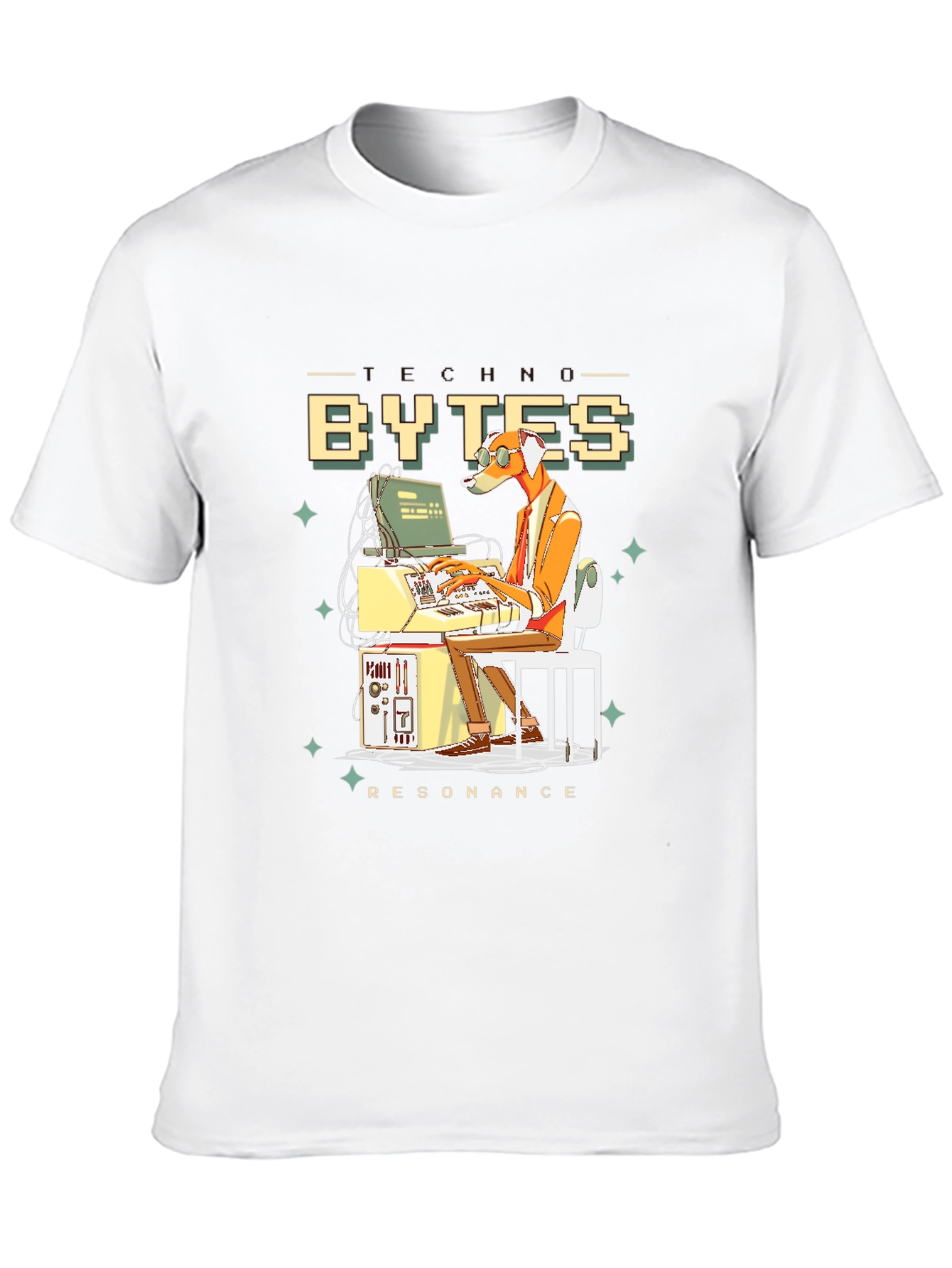 Black Bytes Resonance Graphic T-Shirt - Black Cotton Tee view 10