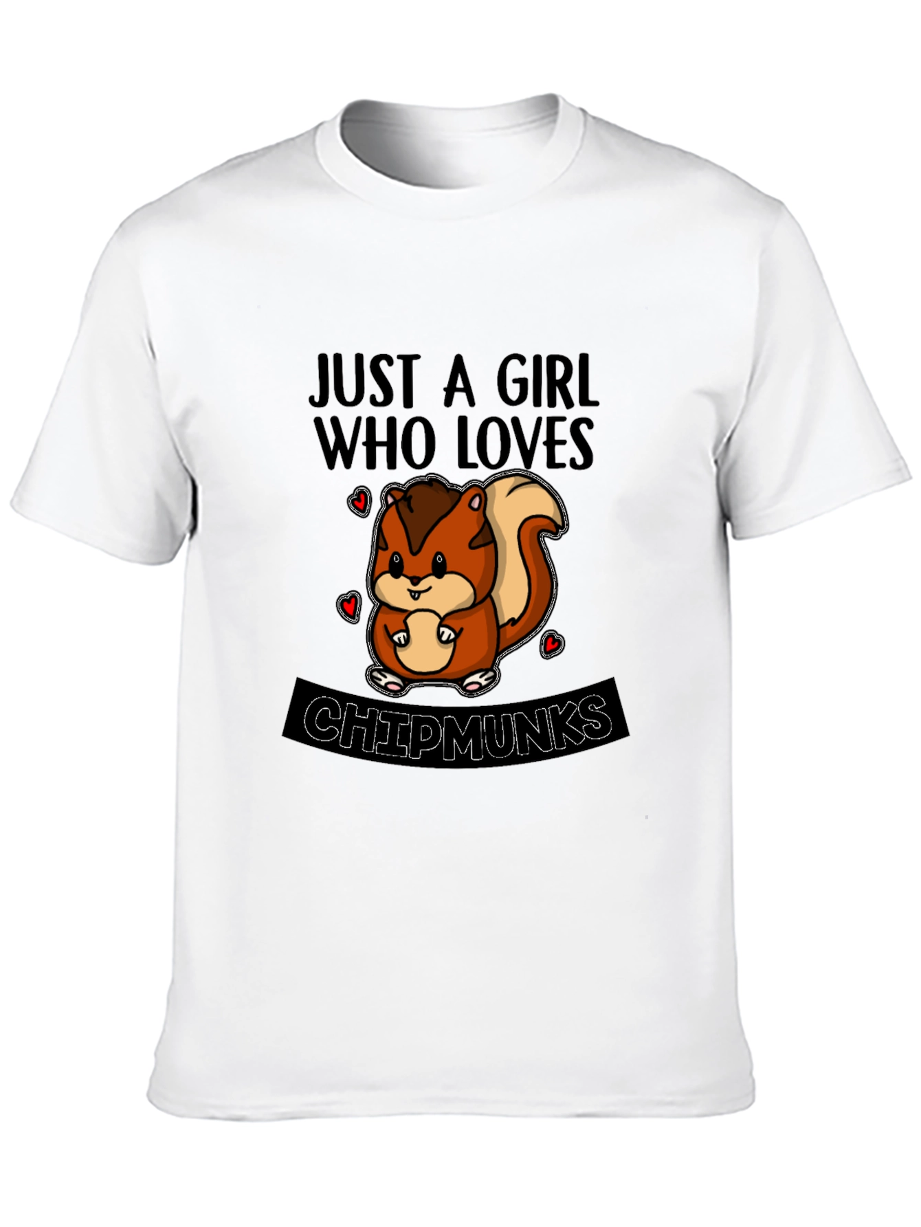 Black Cute Chipmunks Lover T-Shirt view 10