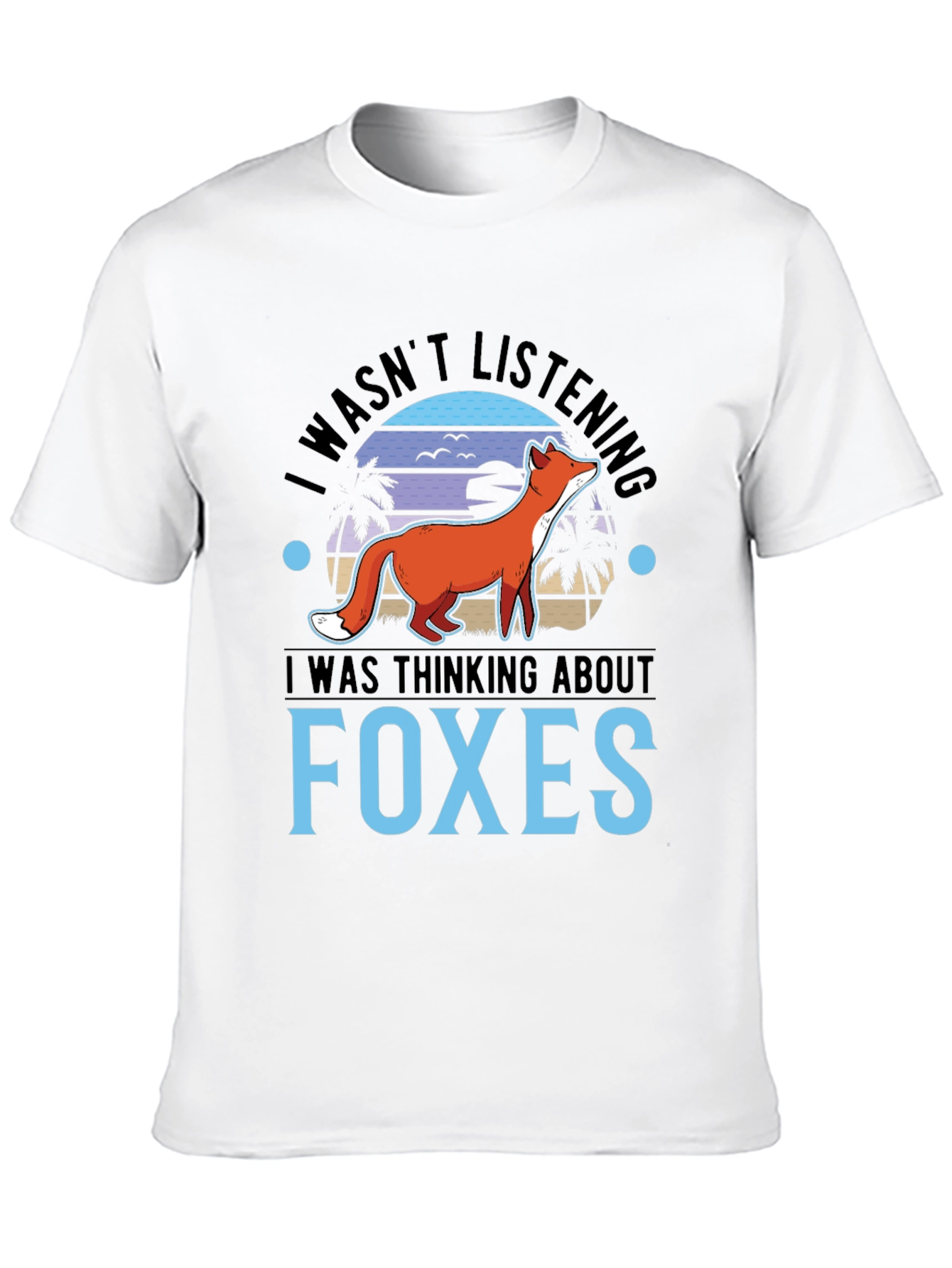 Black Thinking About Foxes T-Shirt view 10