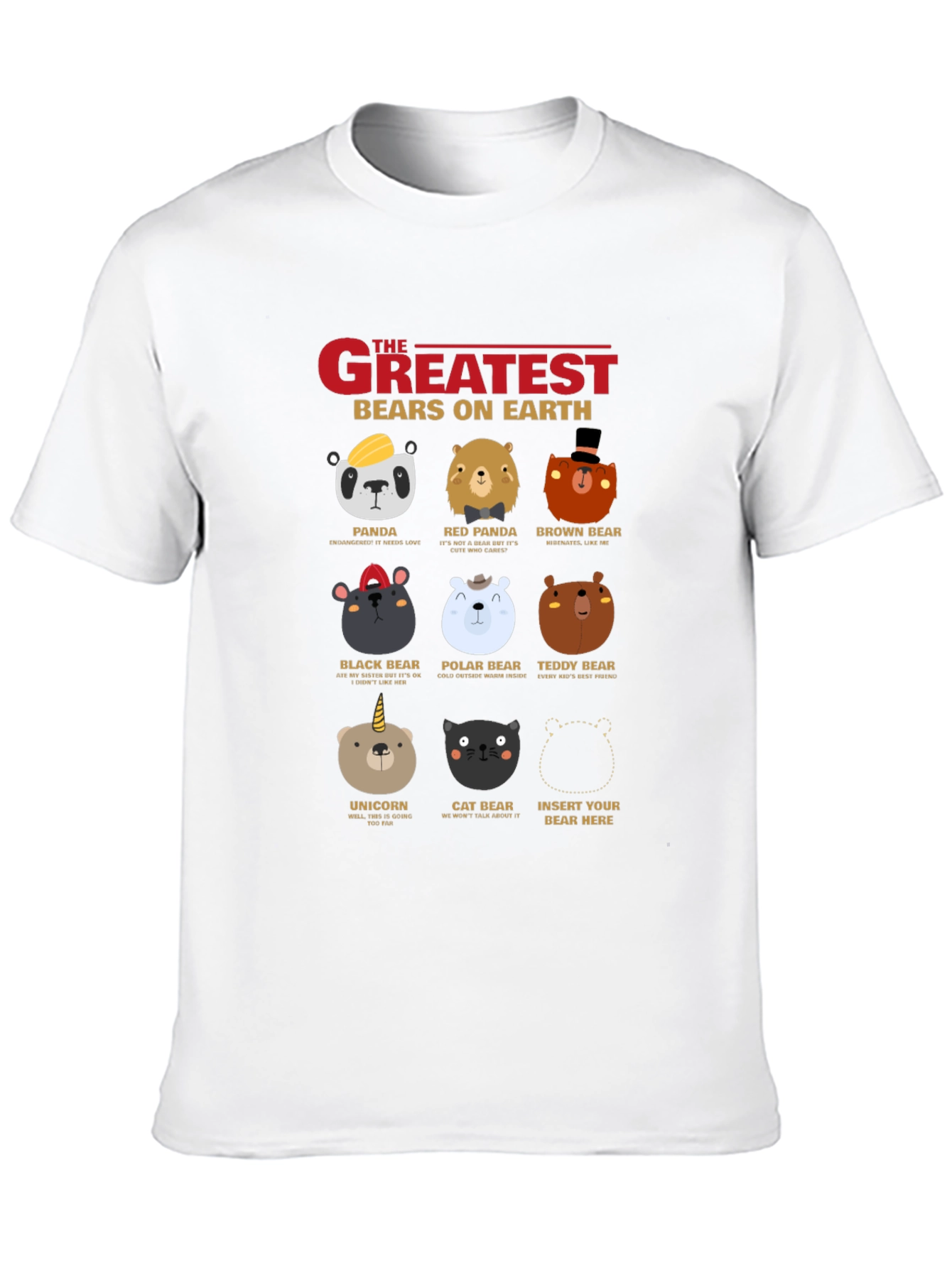 Black Greatest Bears on Earth T-Shirt view 10