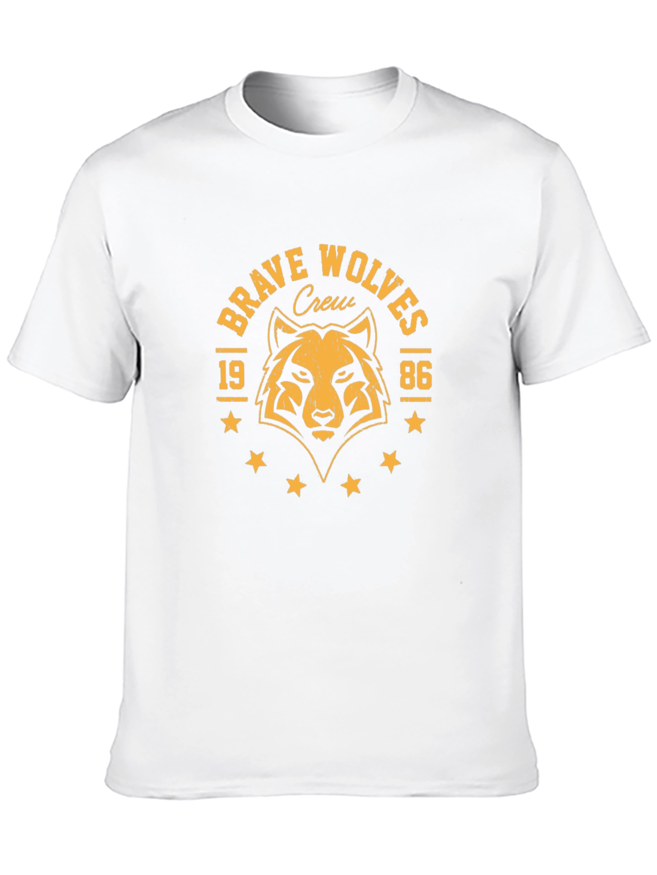 Black Brave Wolves Crew Graphic Tee view 10