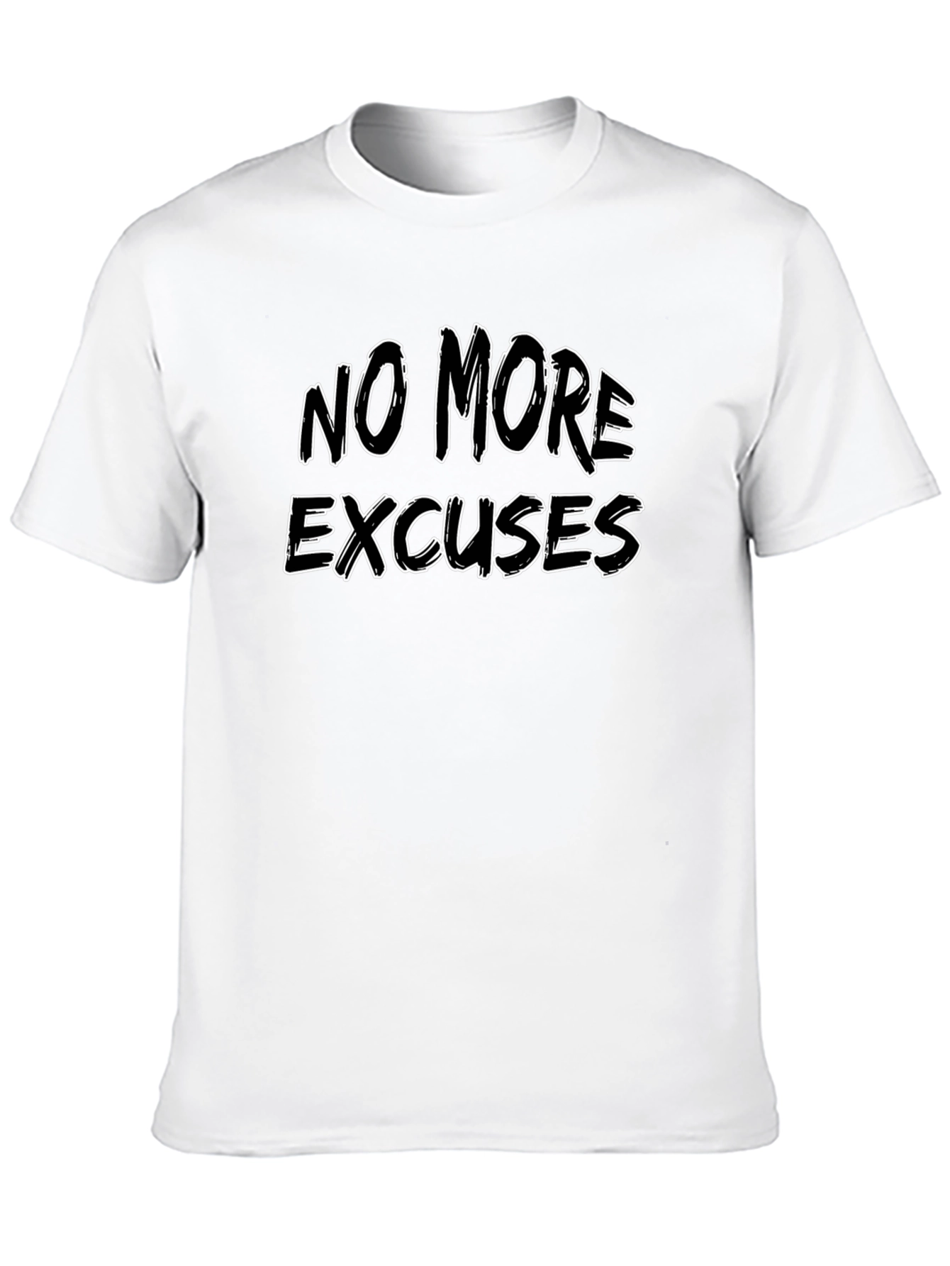 Black No More Excuses Graphic T-Shirt - Motivational Workout Tee view 10