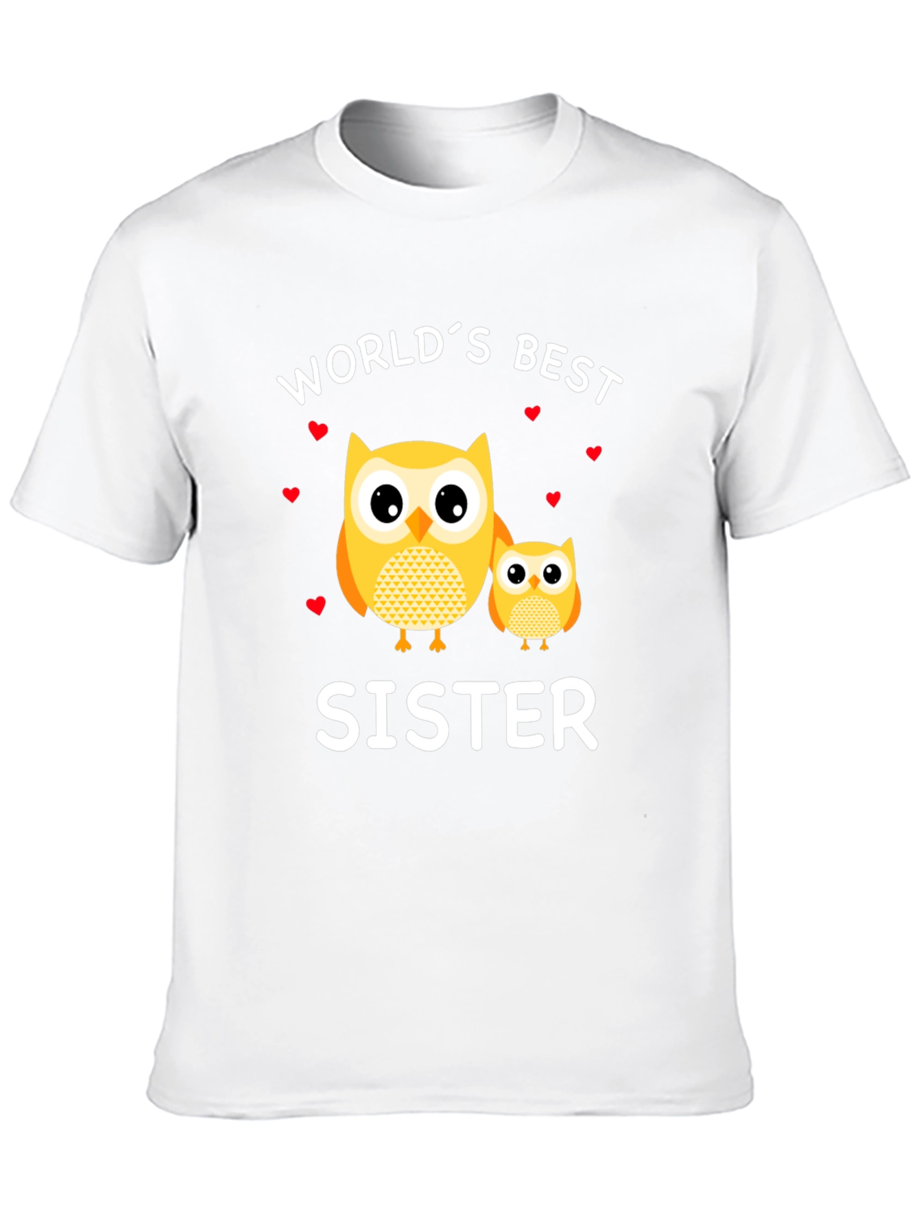 Black World's Best Sister Owl T-Shirt - Cute Sister Gift view 10