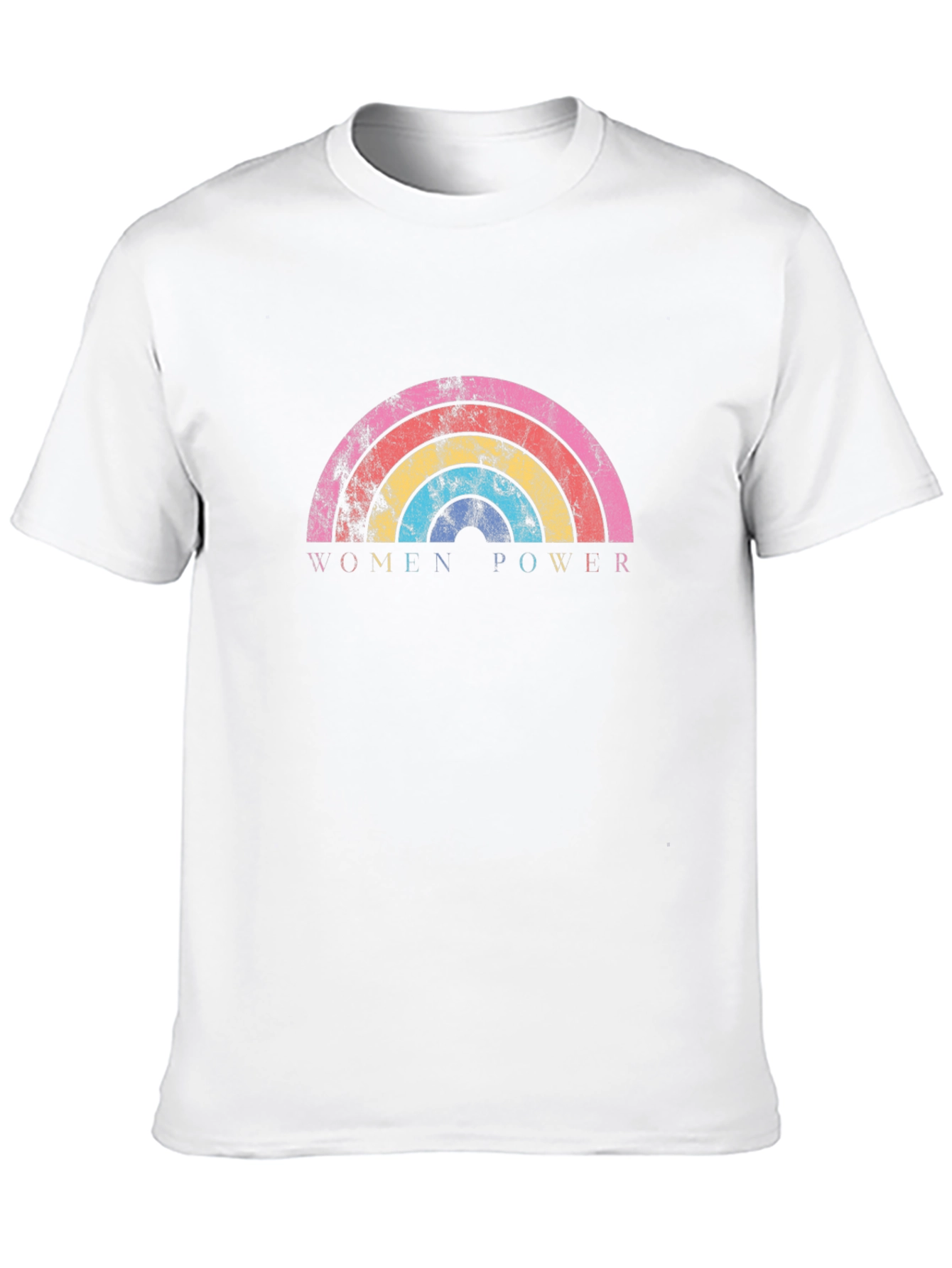 Black Women Power Rainbow Graphic Tee - Black Unisex T-Shirt view 10