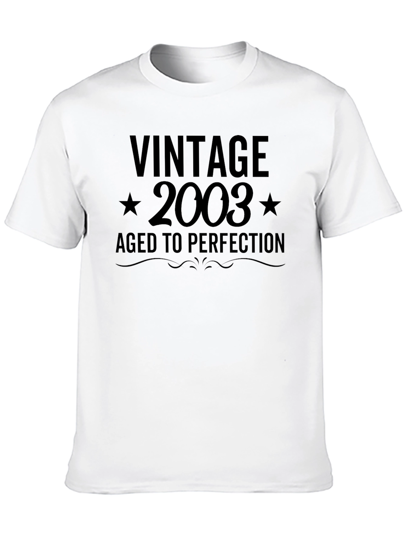 Black Vintage 2003 Aged To Perfection Black T-Shirt view 10