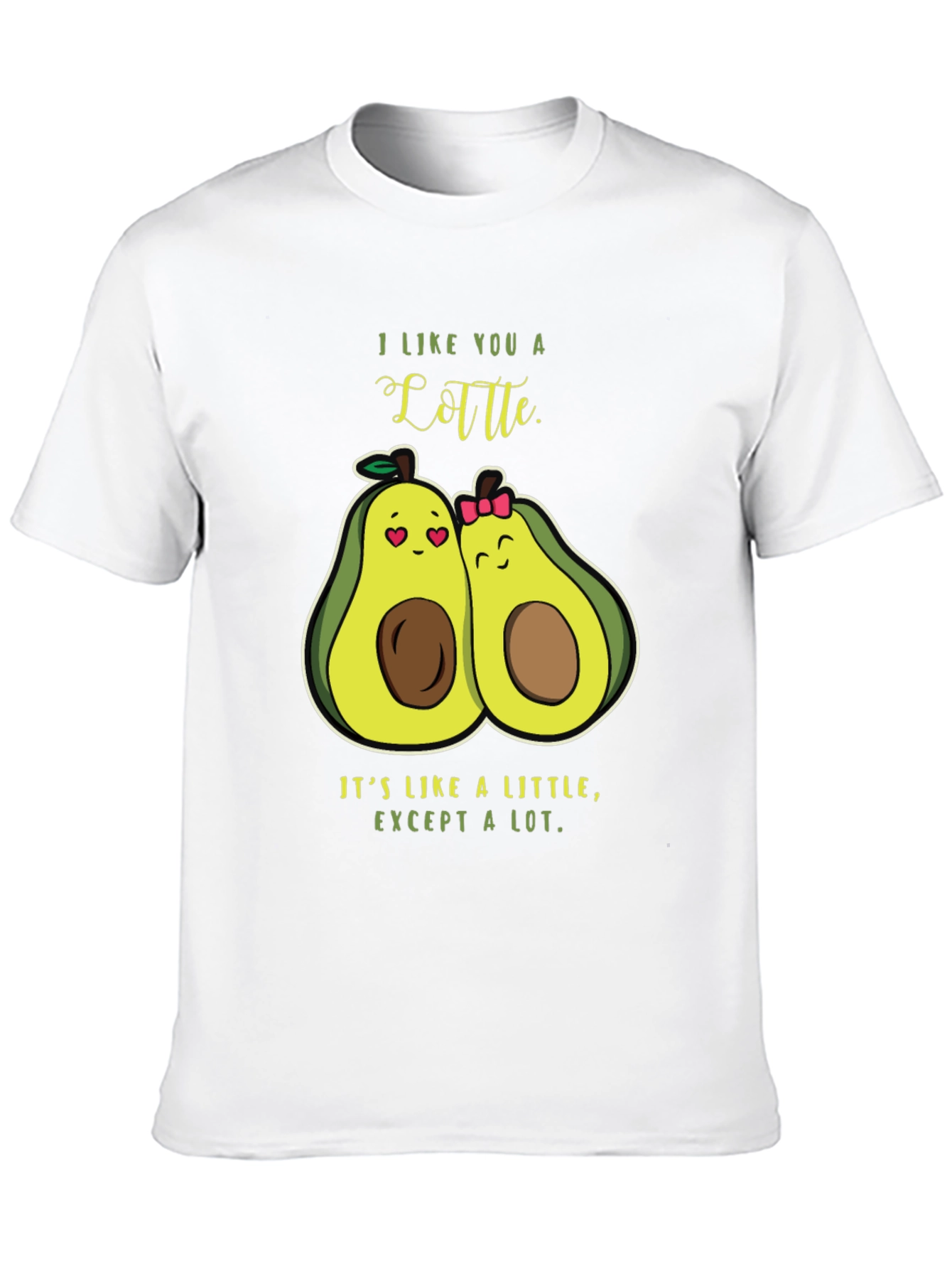 Black Avocado Love T-Shirt - "I Like You a Latte" Pun Shirt view 10