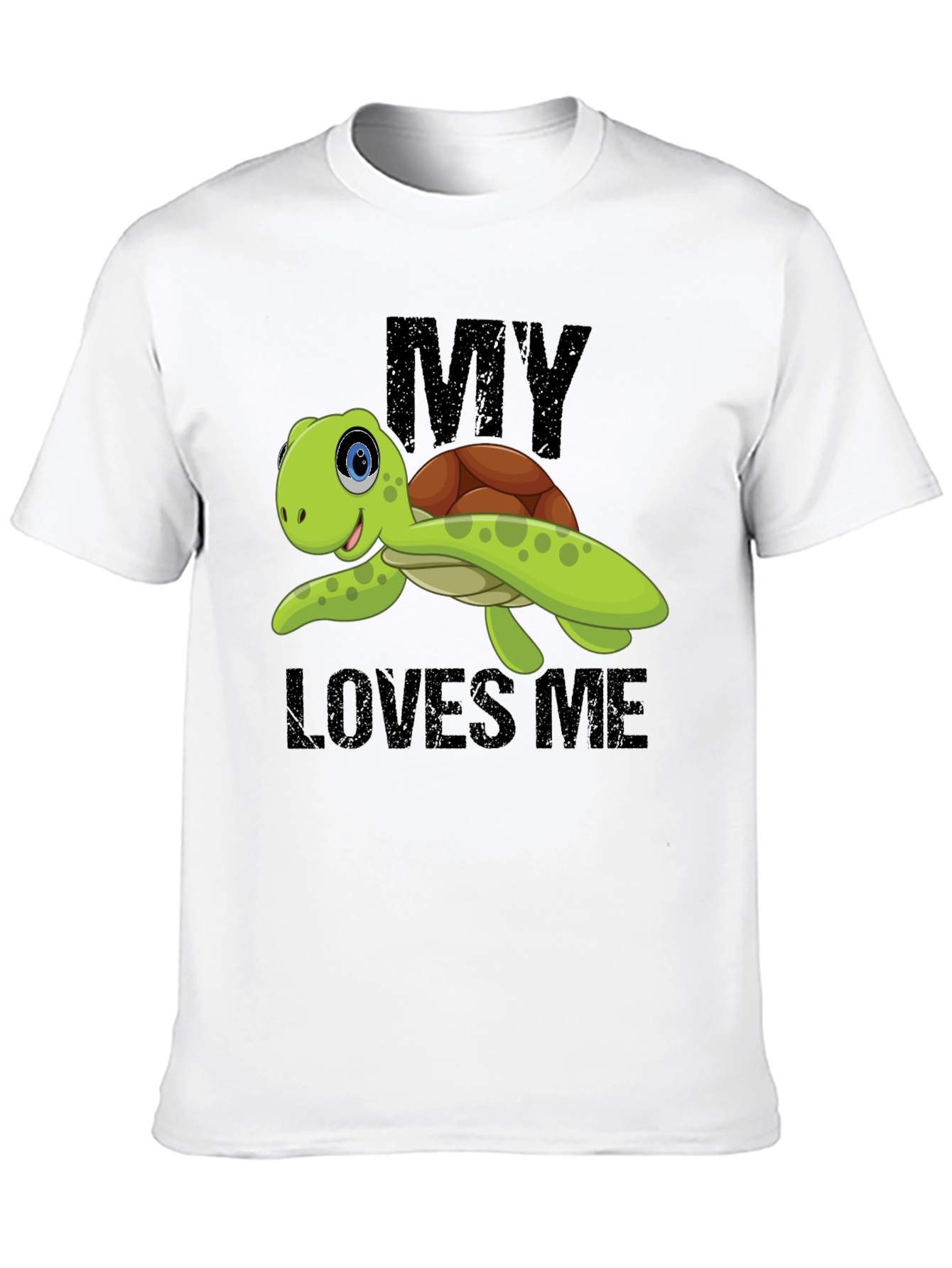 Black My Turtle Loves Me Graphic T-Shirt view 10