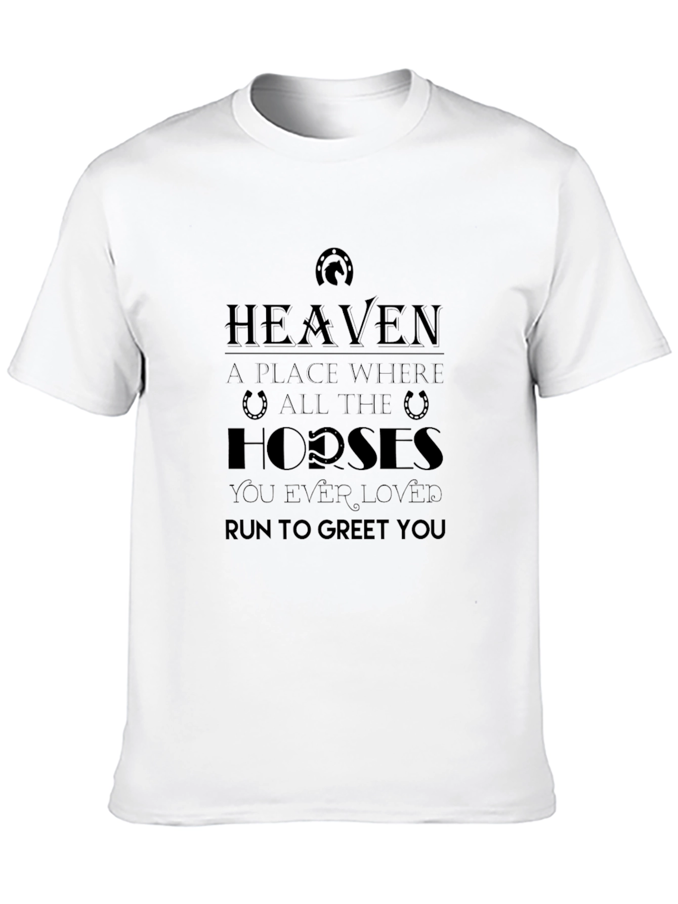 Black Heavenly Horses Graphic Tee - Unisex Black Shirt view 10