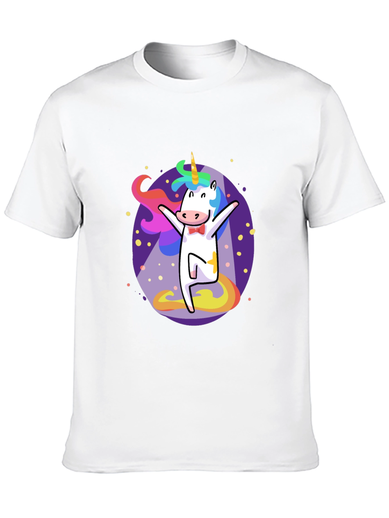 Black Funny Unicorn Graphic Tee - Men's Black T-Shirt view 10