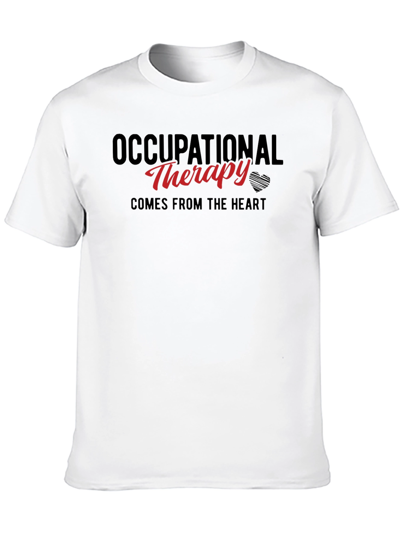 Black Occupational Therapy T-Shirt: Comes From The Heart  view 10