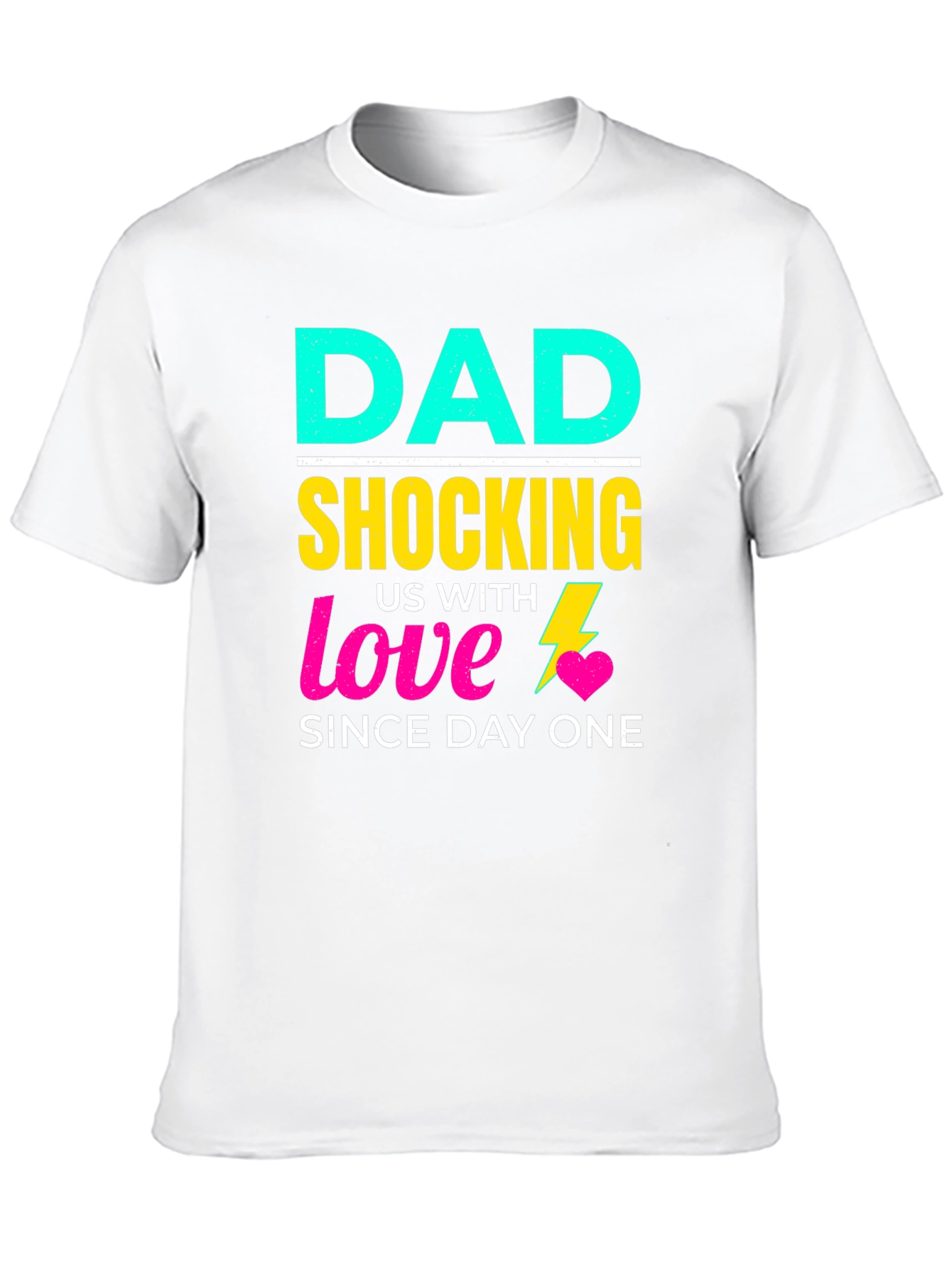 Black Funny Dad Shocking Love T-Shirt view 10