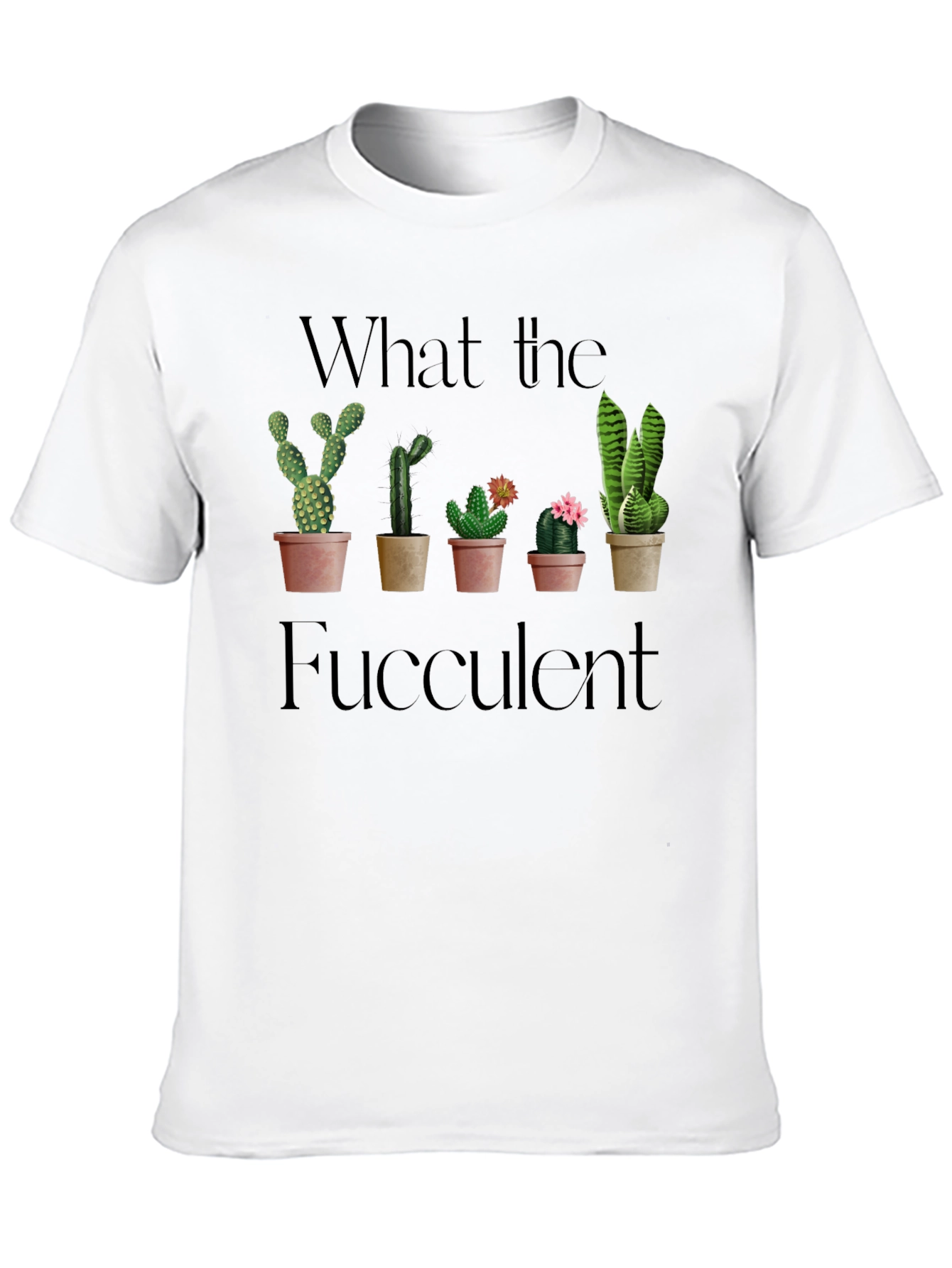 Black What the Fucculent Black Graphic Tee view 10