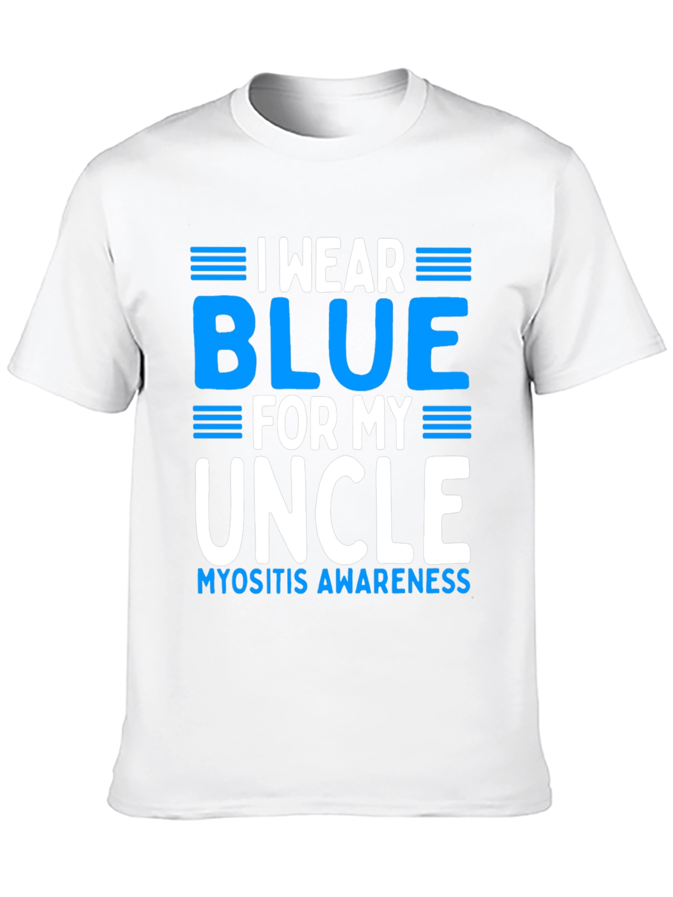 Myositis Awareness Blue Uncle Graphic Tee - 10