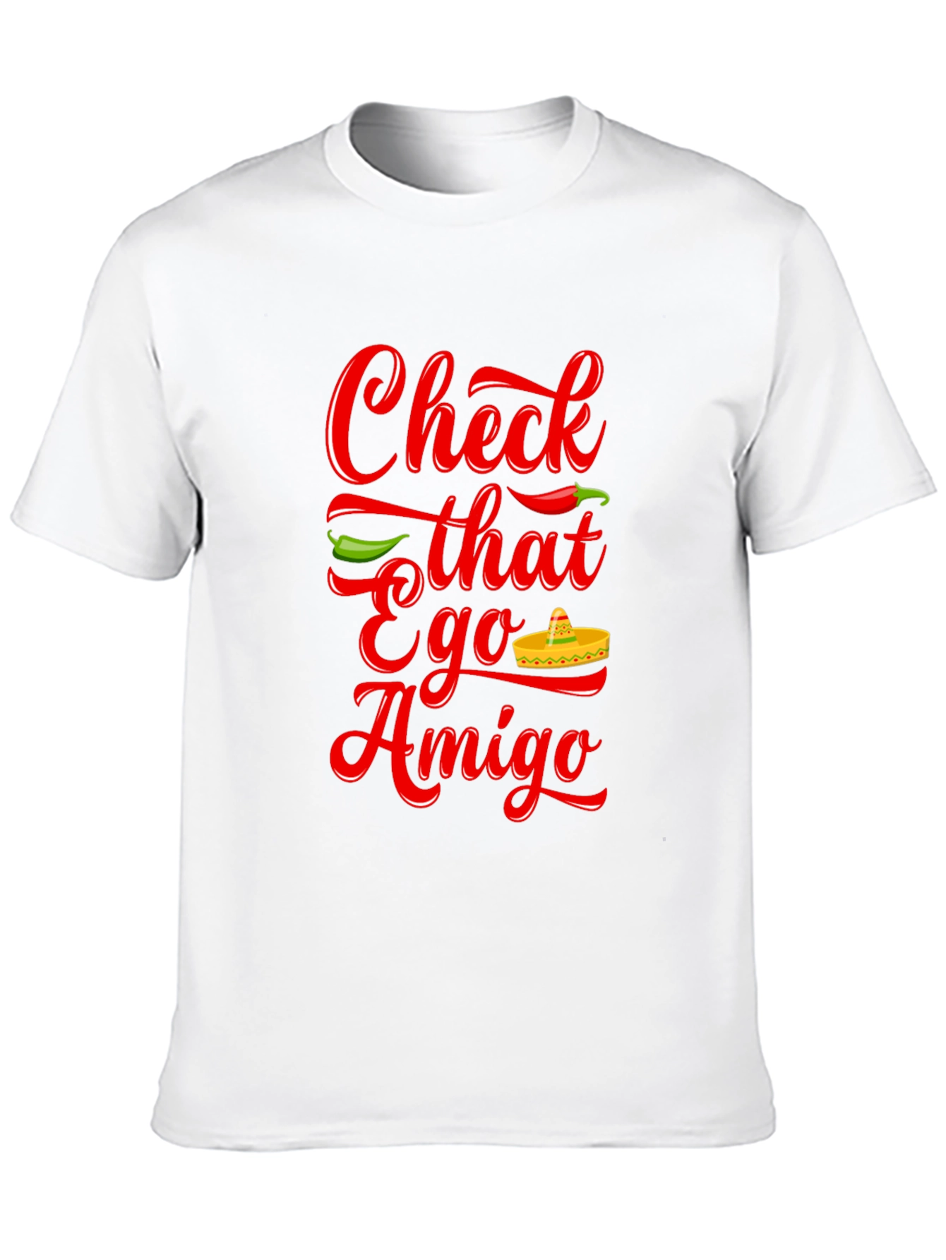 Black Check That Ego Amigo Novelty T-Shirt view 10