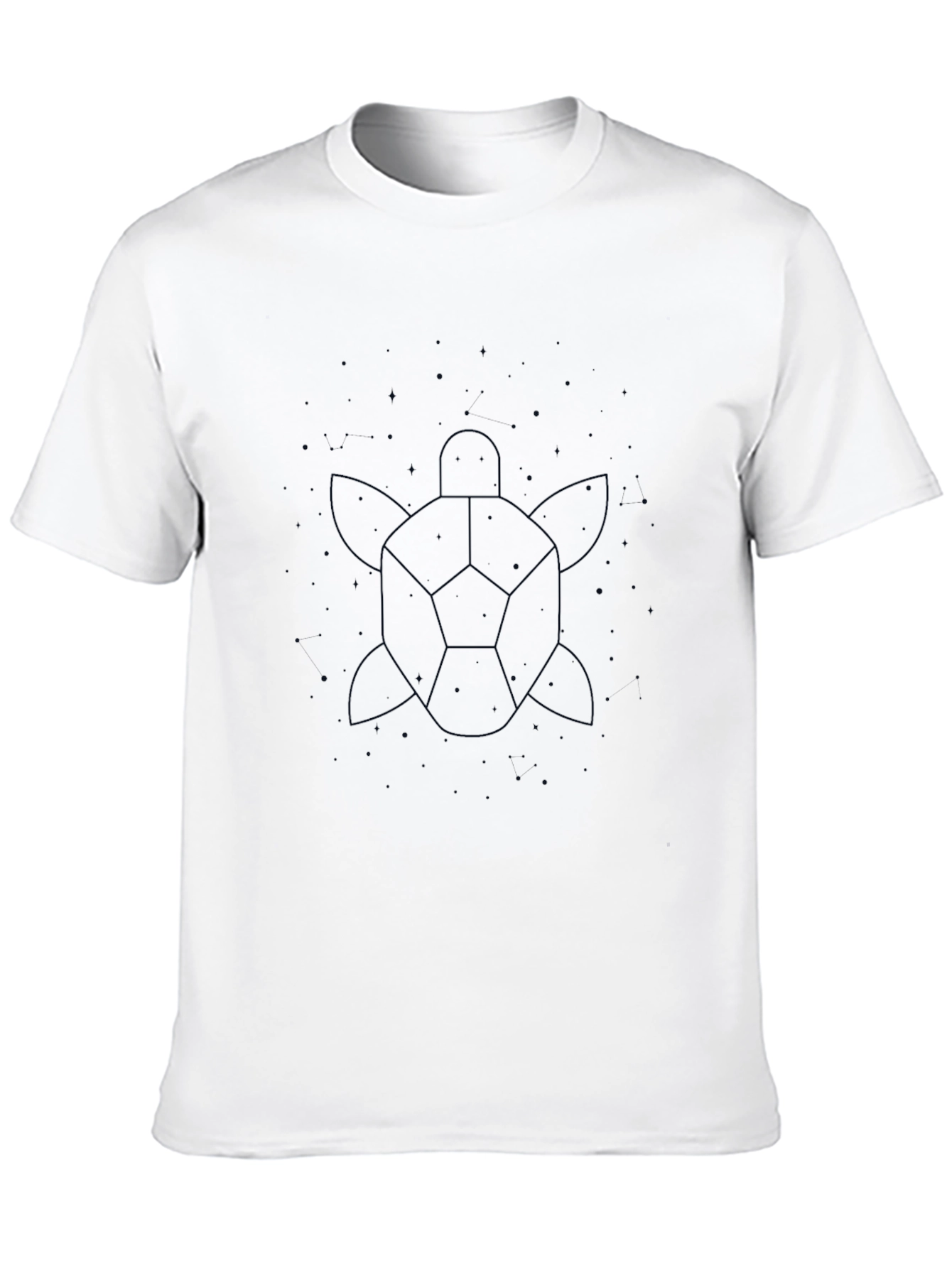 Black Geometric Turtle Graphic Tee - Cool Casual Style view 10