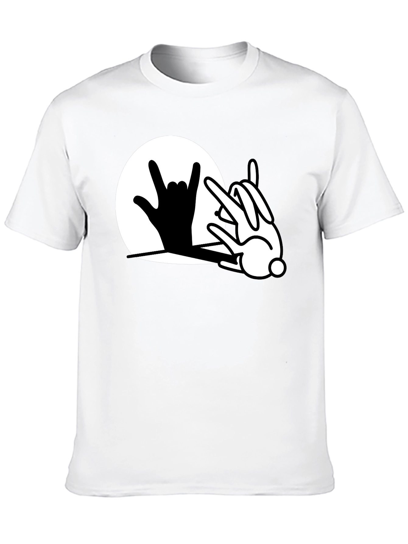 Black Rock On Bunny T-Shirt - Black Cotton Blend view 10