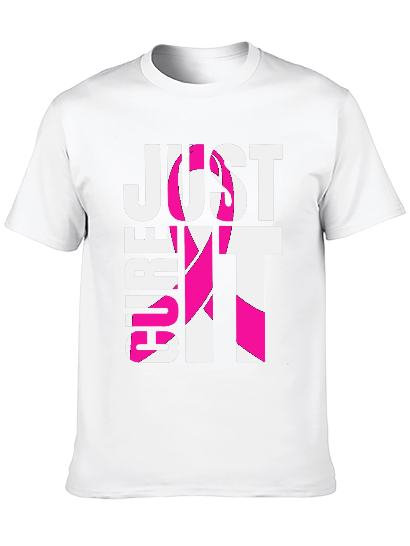 Black Just Cure It T-Shirt - Breast Cancer Awareness Tee view 10