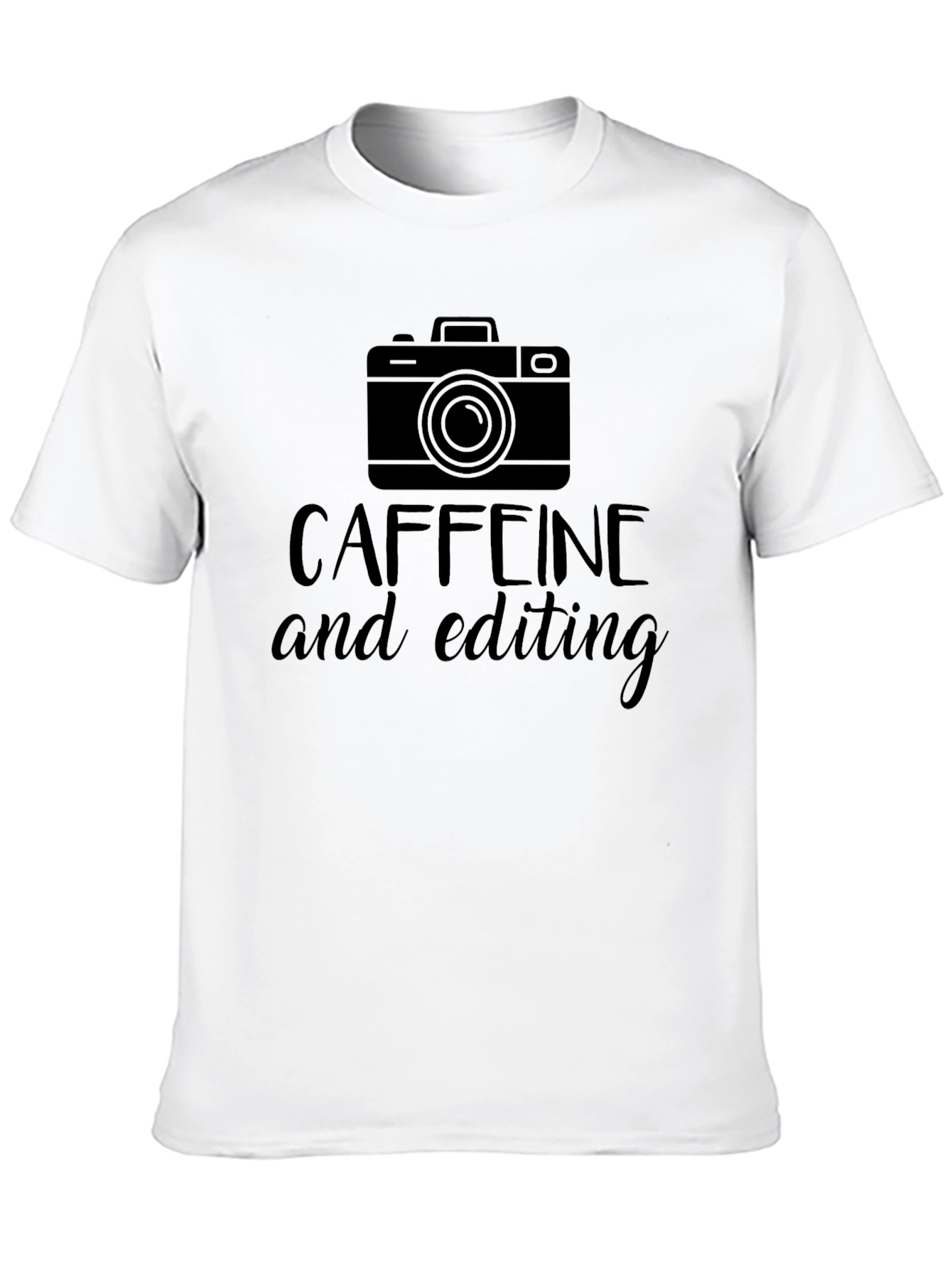 Caffeine and Editing Graphic Tee - Black - 10