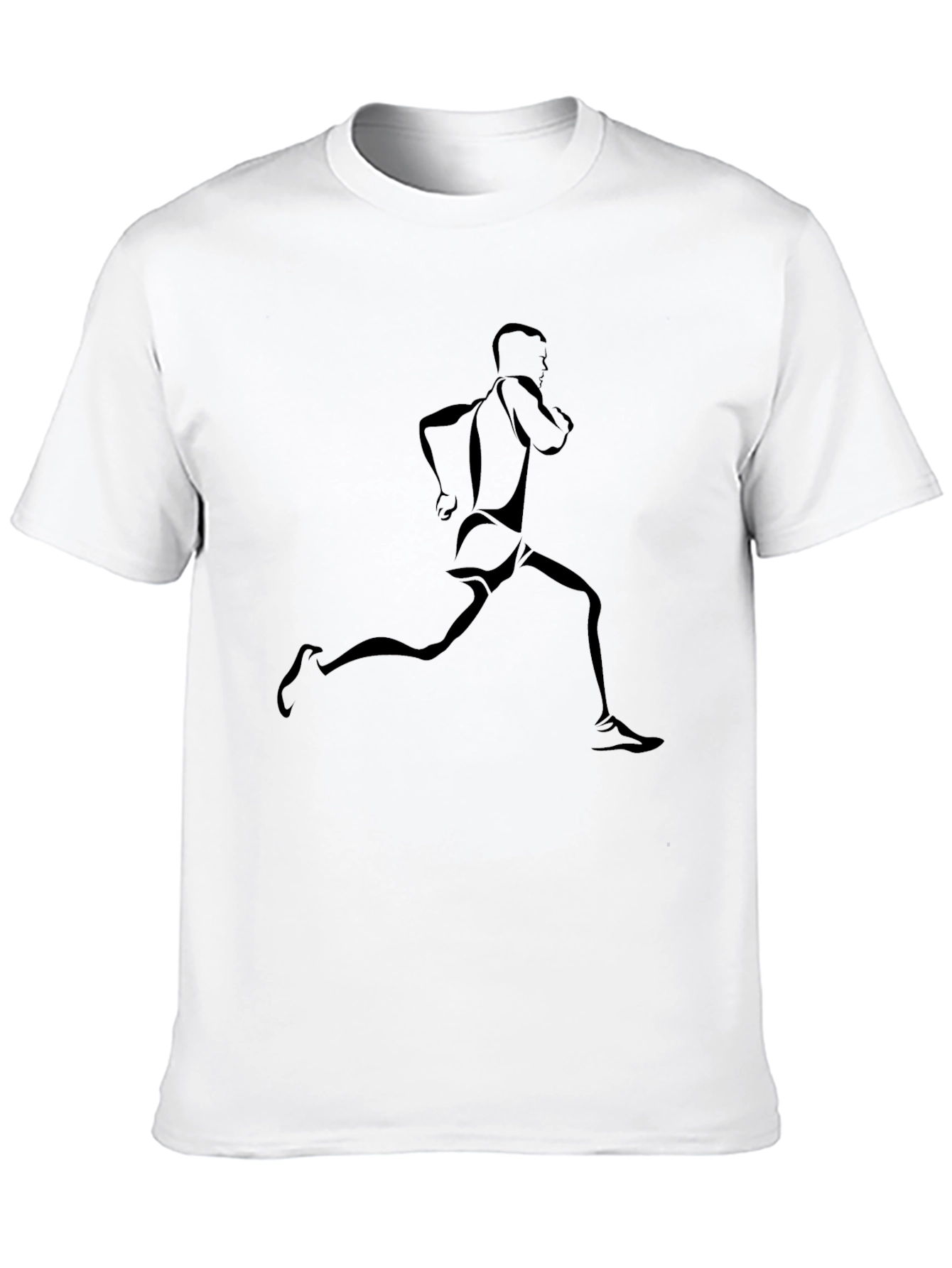 Black Men's Black Runner Graphic Tee view 10