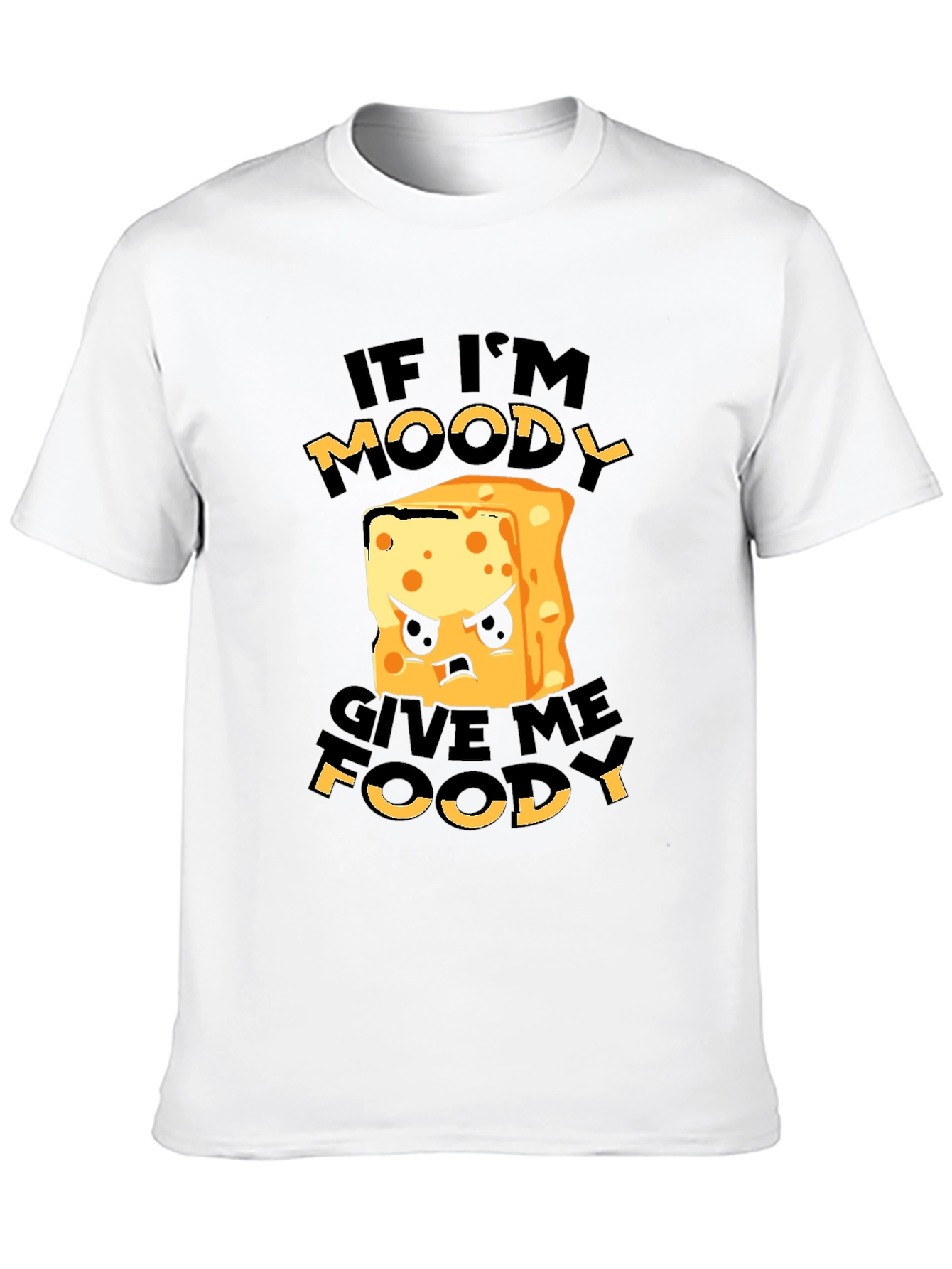 Black Moody Foodie Black T-Shirt - Funny Graphic Tee view 10