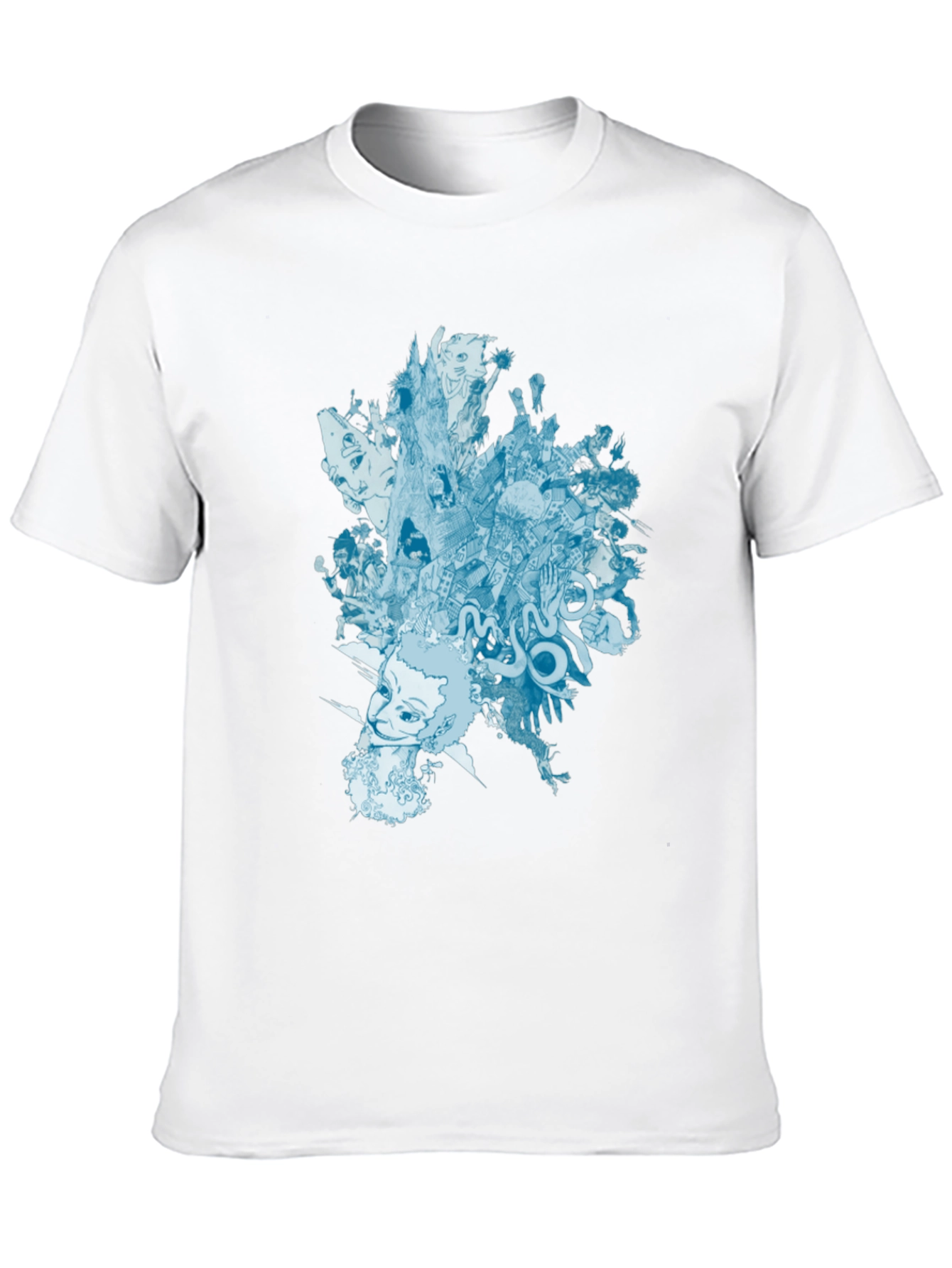 Black Abstract Graphic Print Black T-Shirt view 10