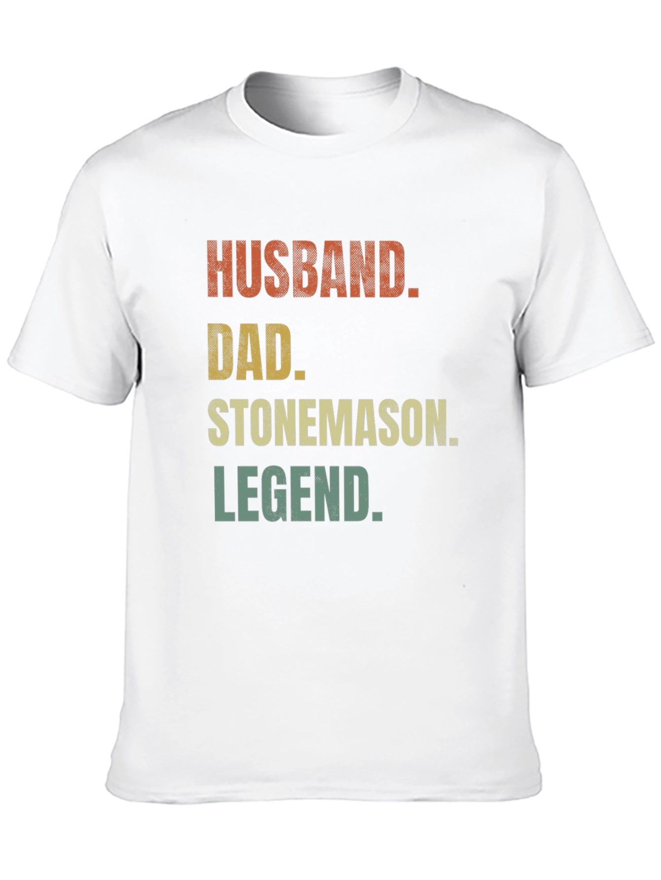Black Husband Dad Stonemason Legend Black T-Shirt view 10
