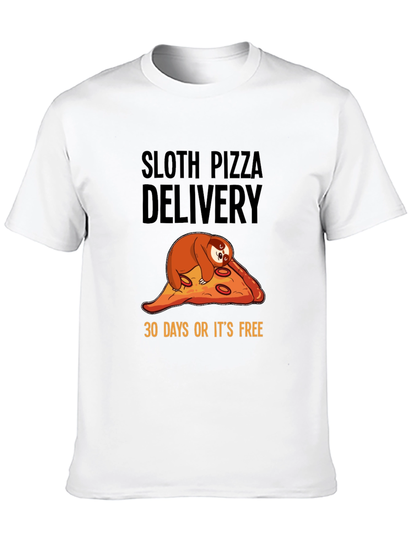 Black Sloth Pizza Delivery T-Shirt - Funny Guarantee view 10