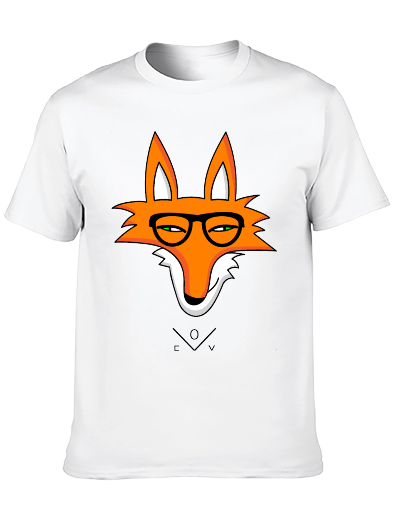 Black Fox With Glasses Graphic T-Shirt view 10