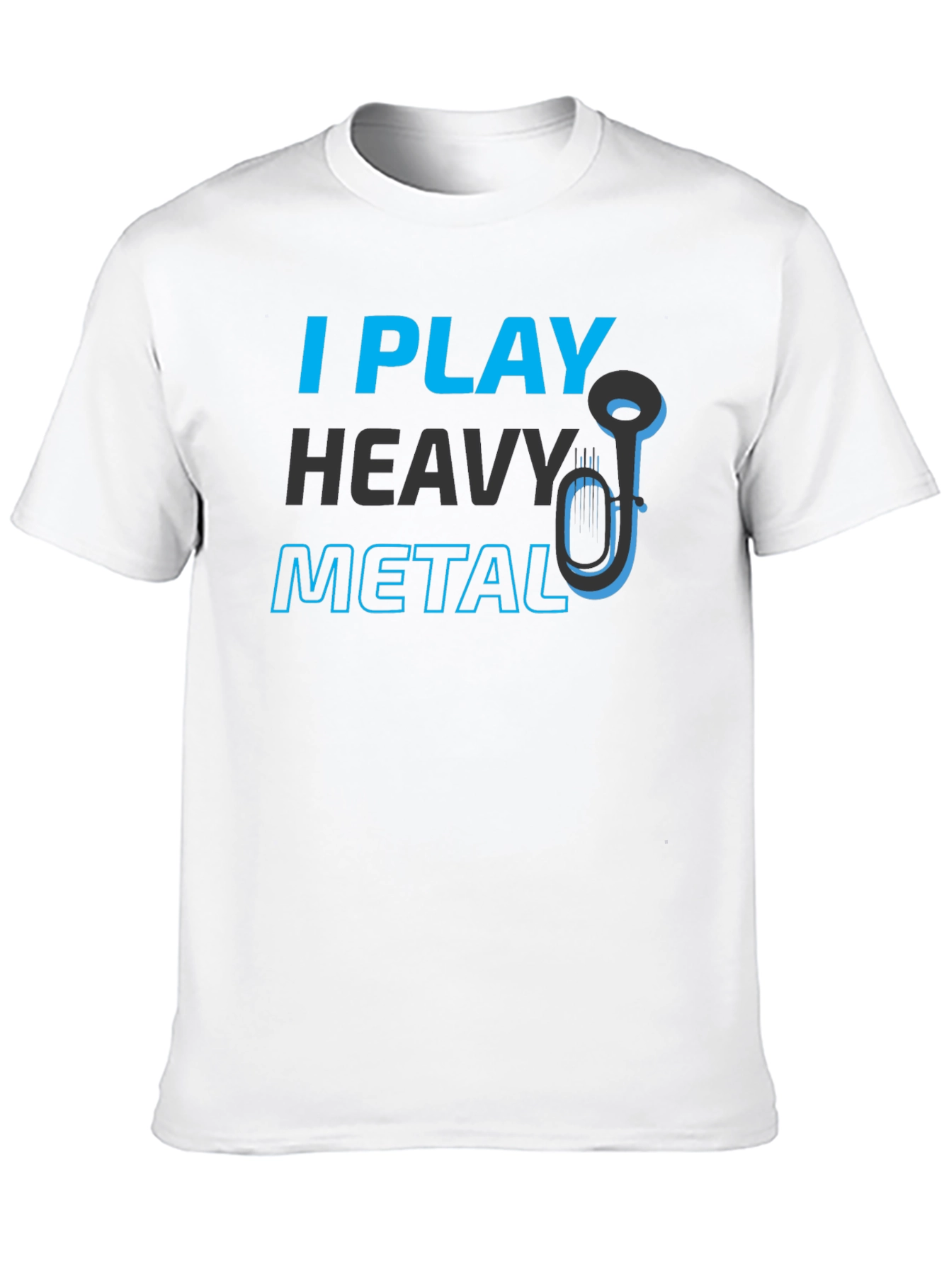 Black I Play Heavy Metal T-Shirt - Funny Musician Tee view 10