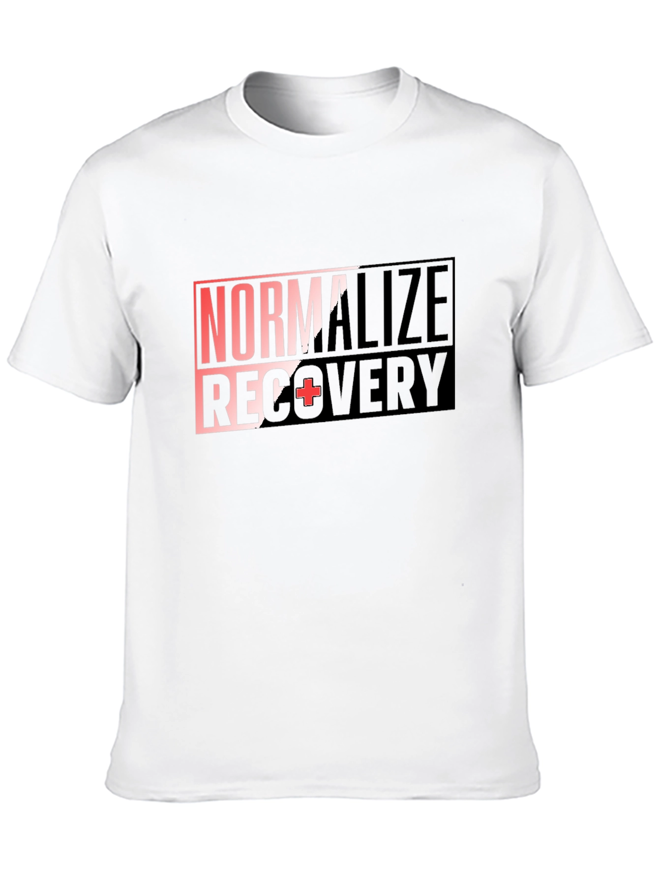 Black Normalize Recovery T-Shirt - Graphic Print Black Tee view 10