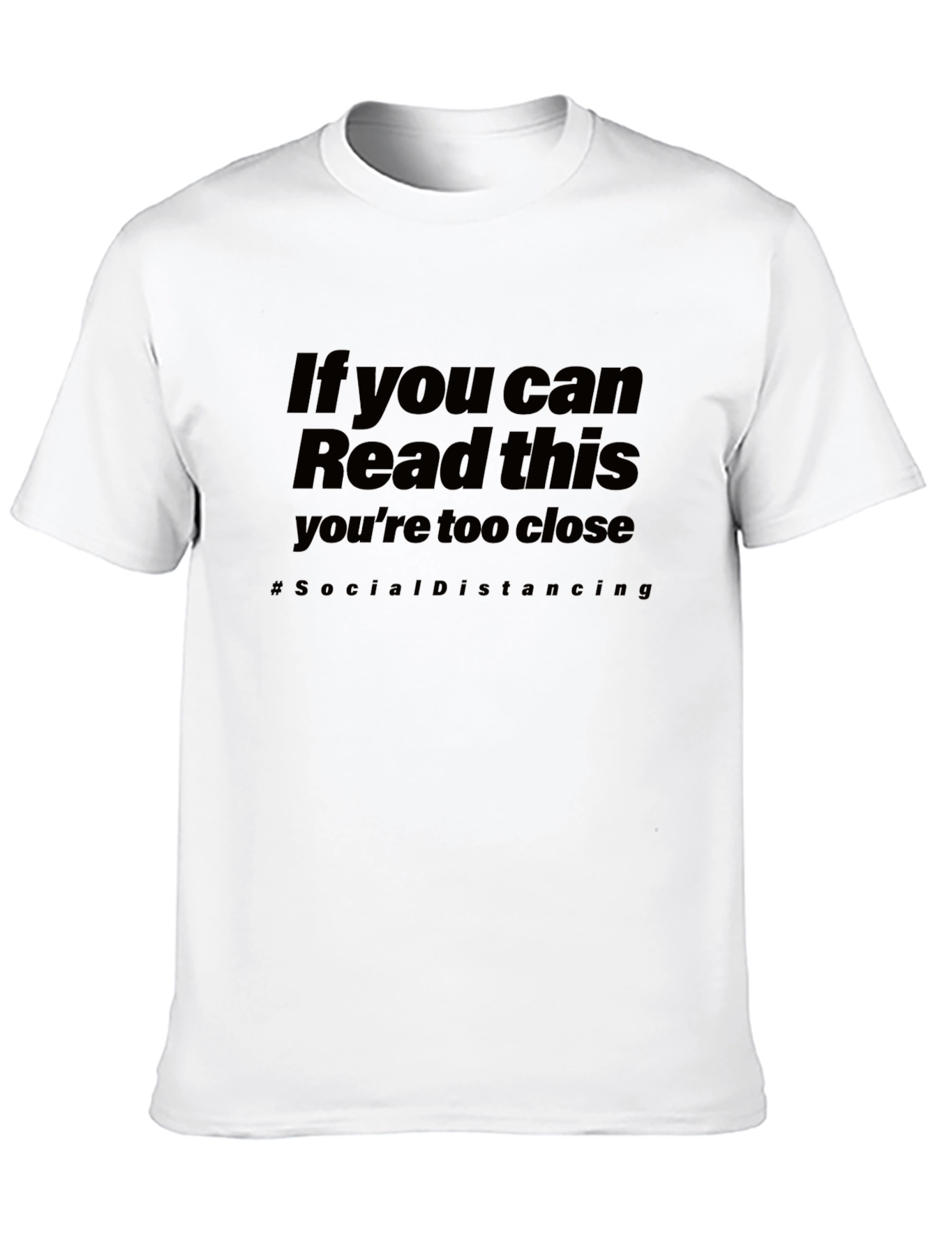 Black Social Distancing Graphic Tee - Black view 10