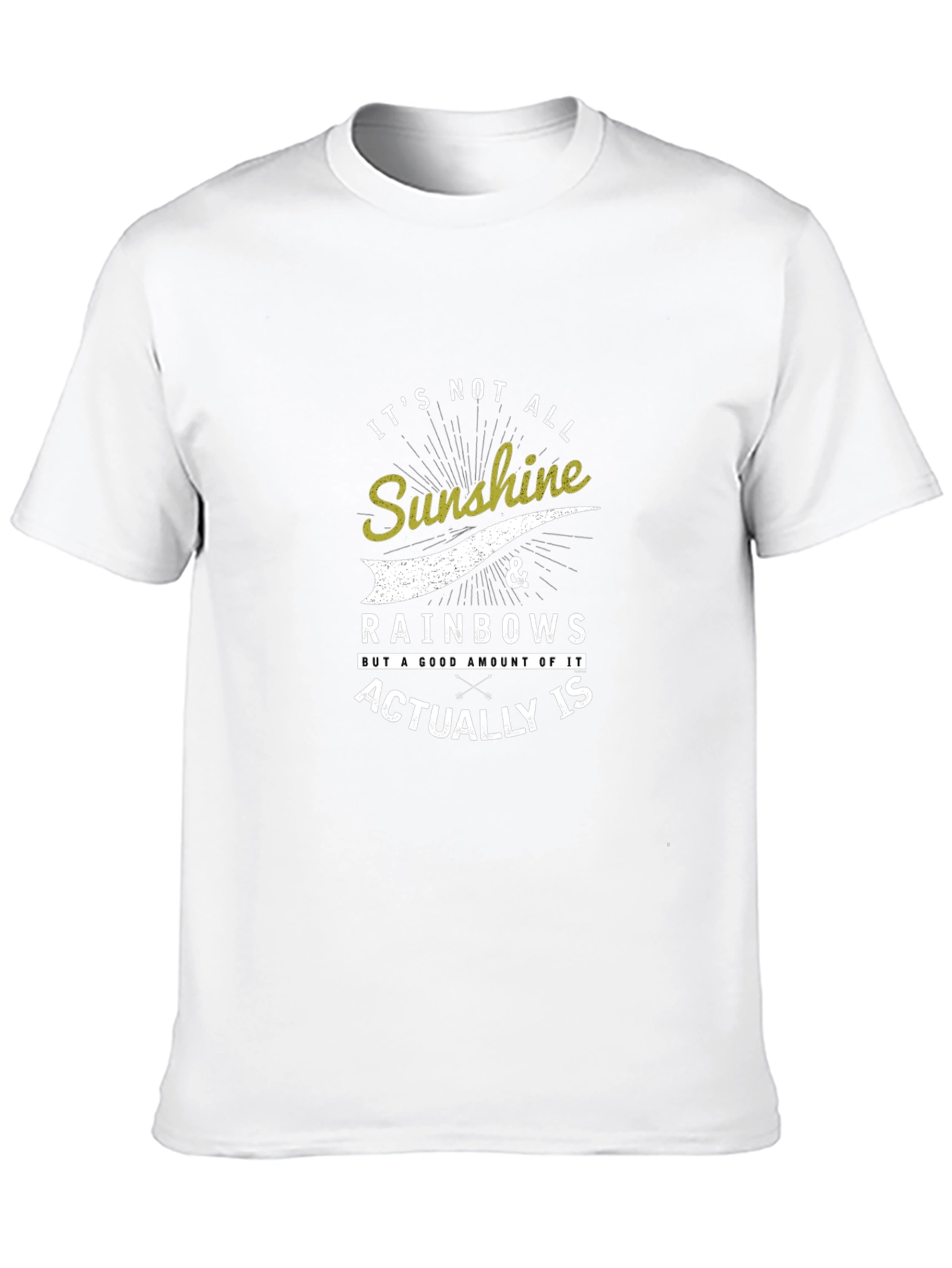 Black Sunshine & Rainbows Graphic T-Shirt - Black view 10