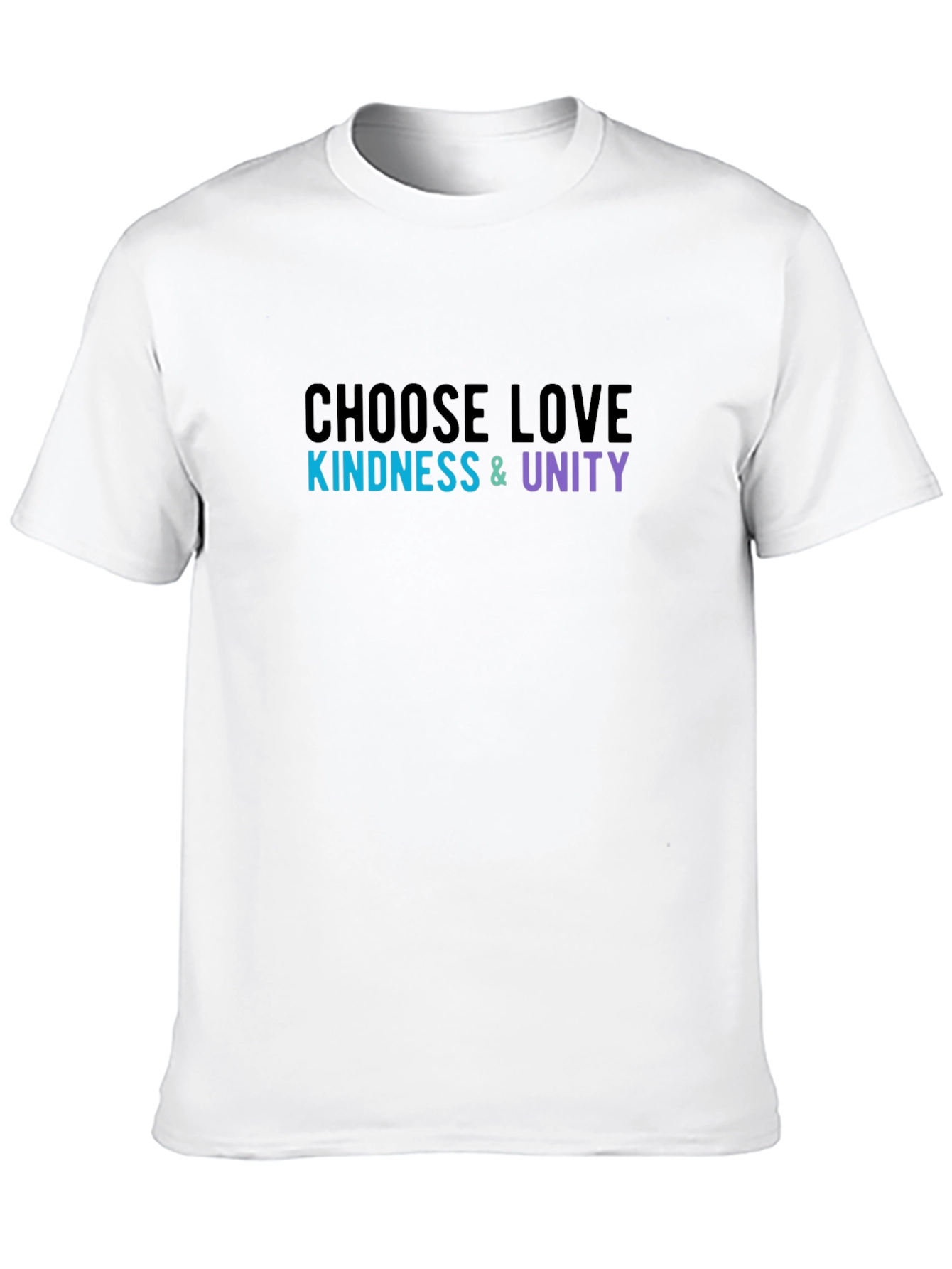 Black Choose Love Kindness Unity T-Shirt view 10