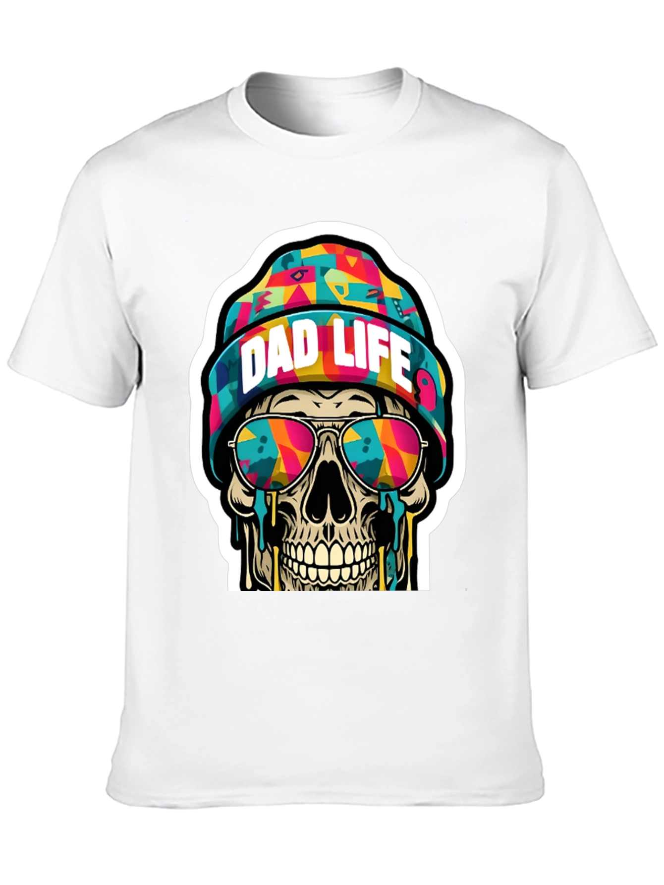 Dad Life Skull Graphic Tee - Cool Father's Day Shirt - 10
