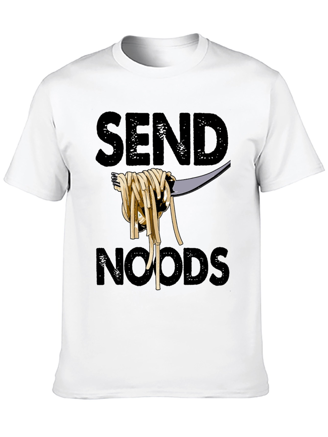 Black Send Noods Graphic Tee - Funny Pasta T-Shirt view 10